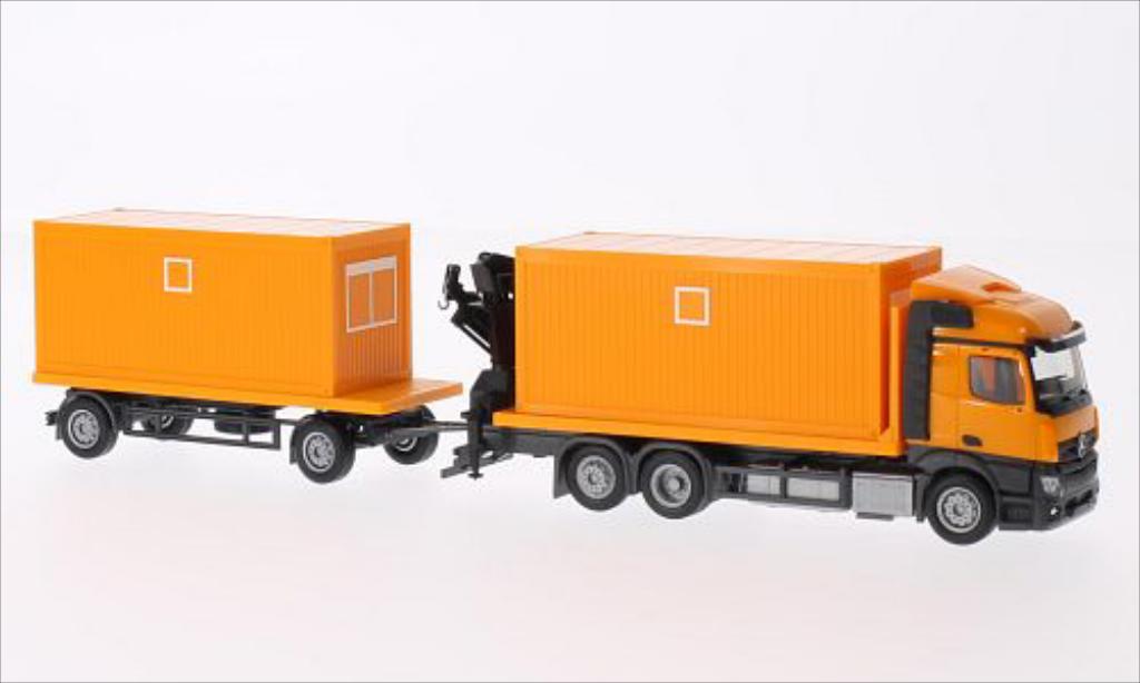 Mercedes Actros 1/87 Herpa Streamspace 2.3 oranje modelauto