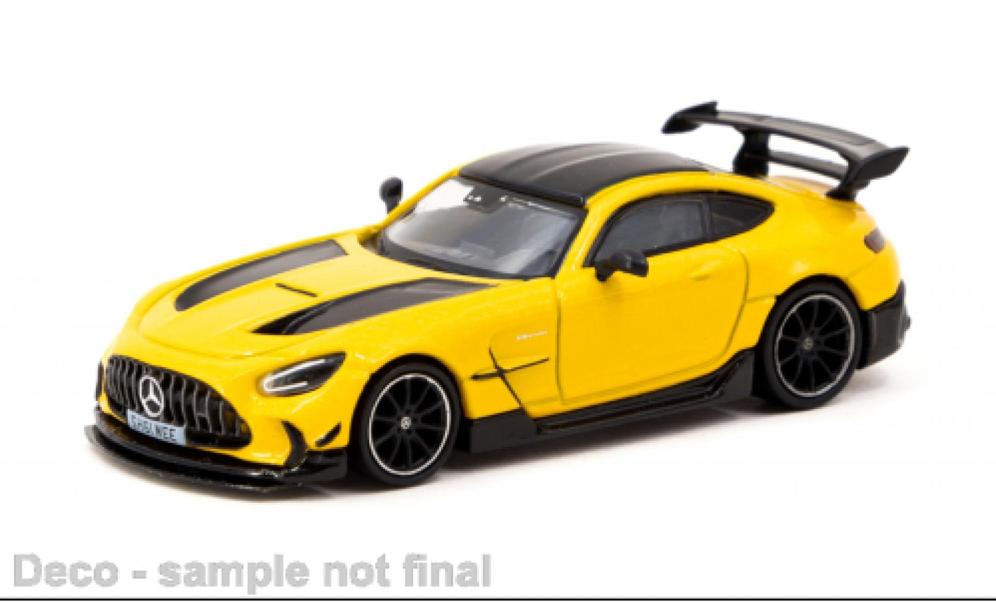 Mercedes AMG GT 1/64 Tarmac Works geel 1:64 modelauto