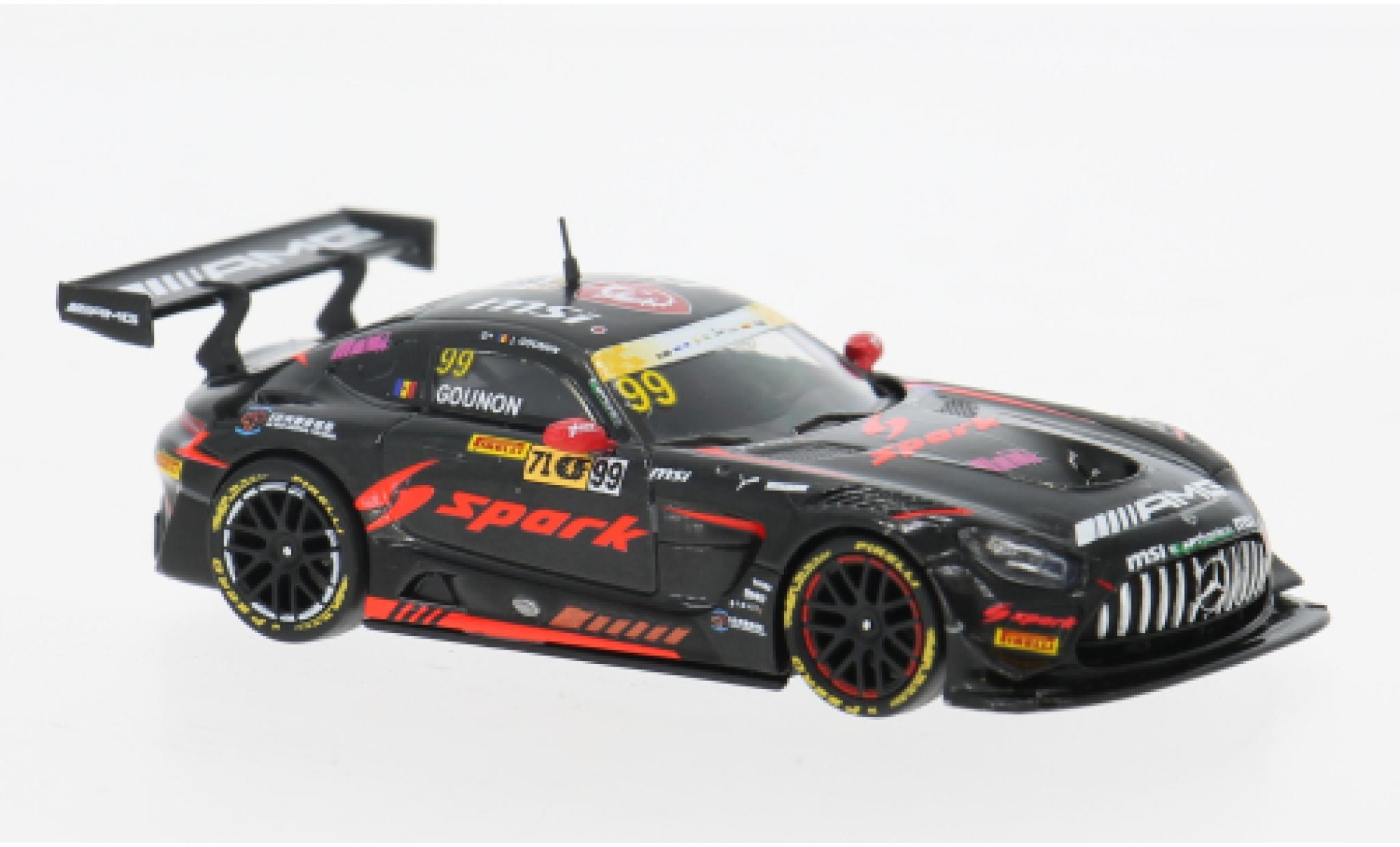 Mercedes AMG GT 1/64 Spark 3 EVO Fia GT World Cup GT Cup Macau 2024 #99 J.Gounon 1:64 modelauto