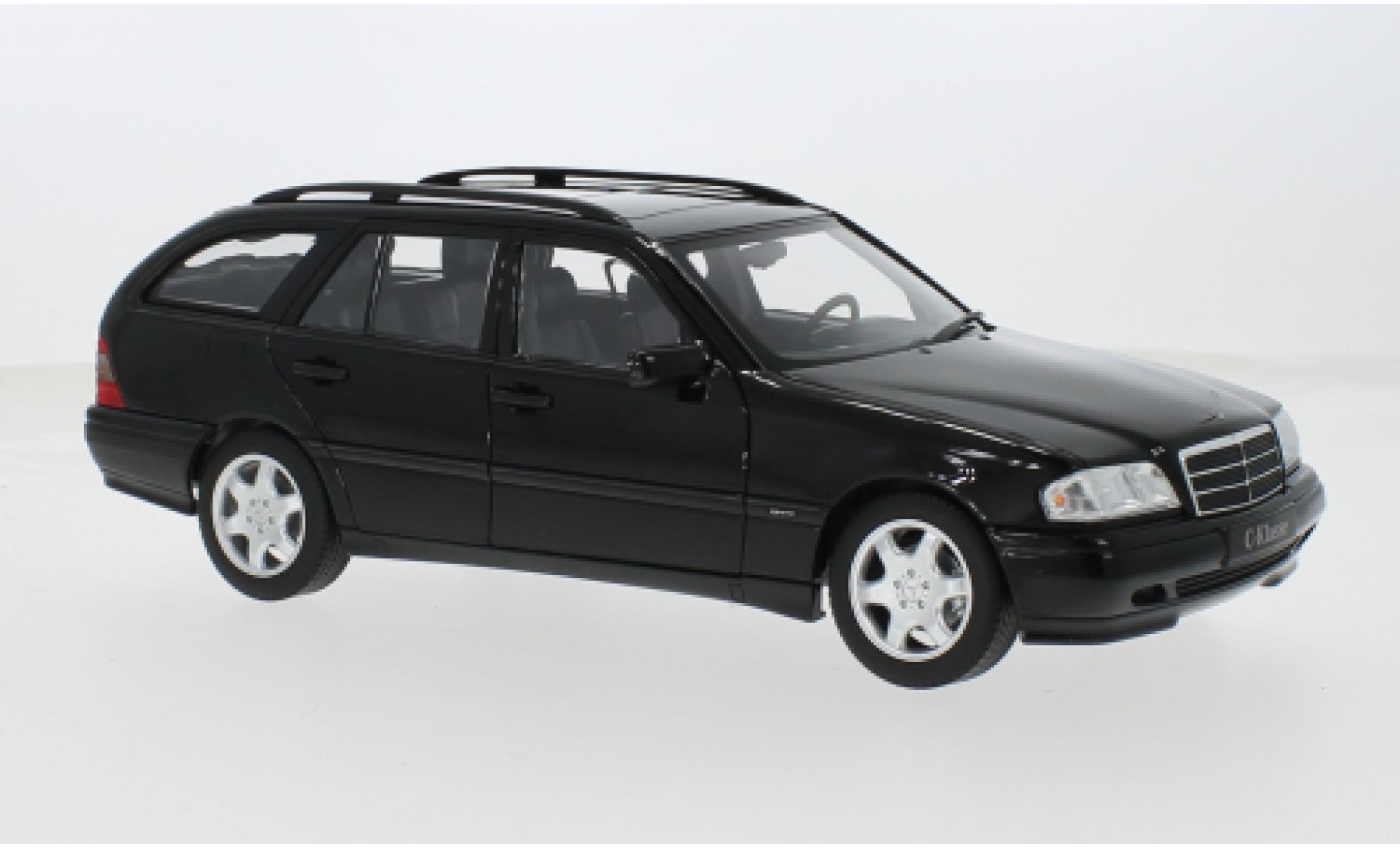 Mercedes Classe C 1/18 Norev (W202 zwart 1:18 modelauto