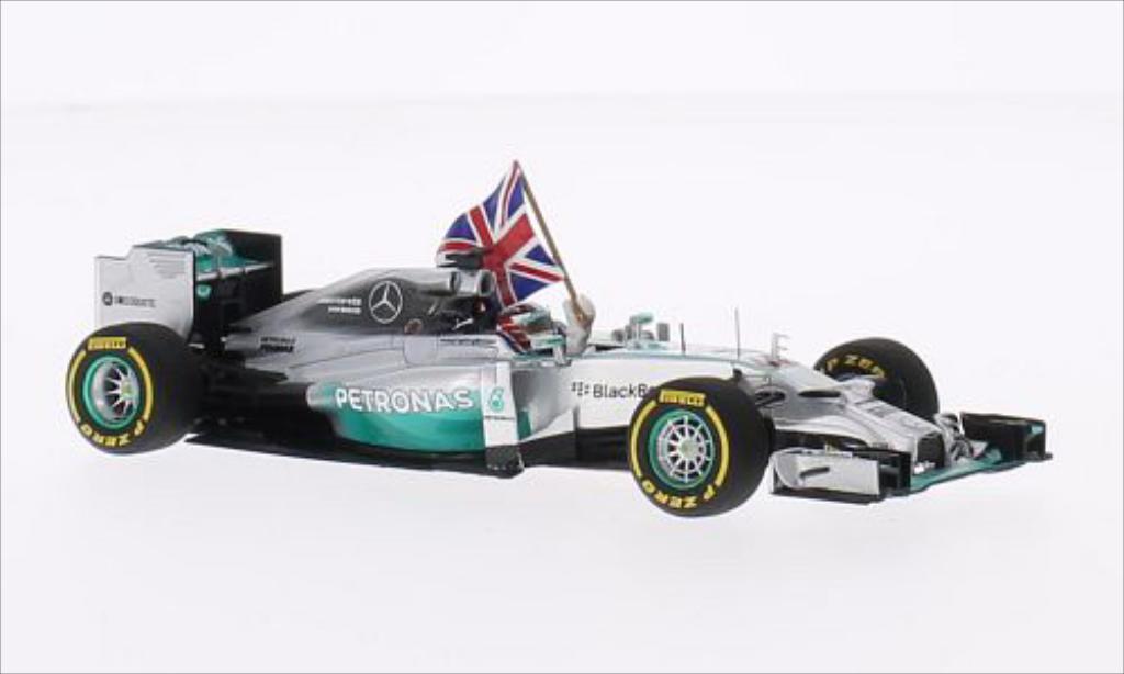 Mercedes F1 1/43 Spark W05 Hybrid No.44 GP Petronas Formel 1 GP Abu Dhabi 2014 modelauto
