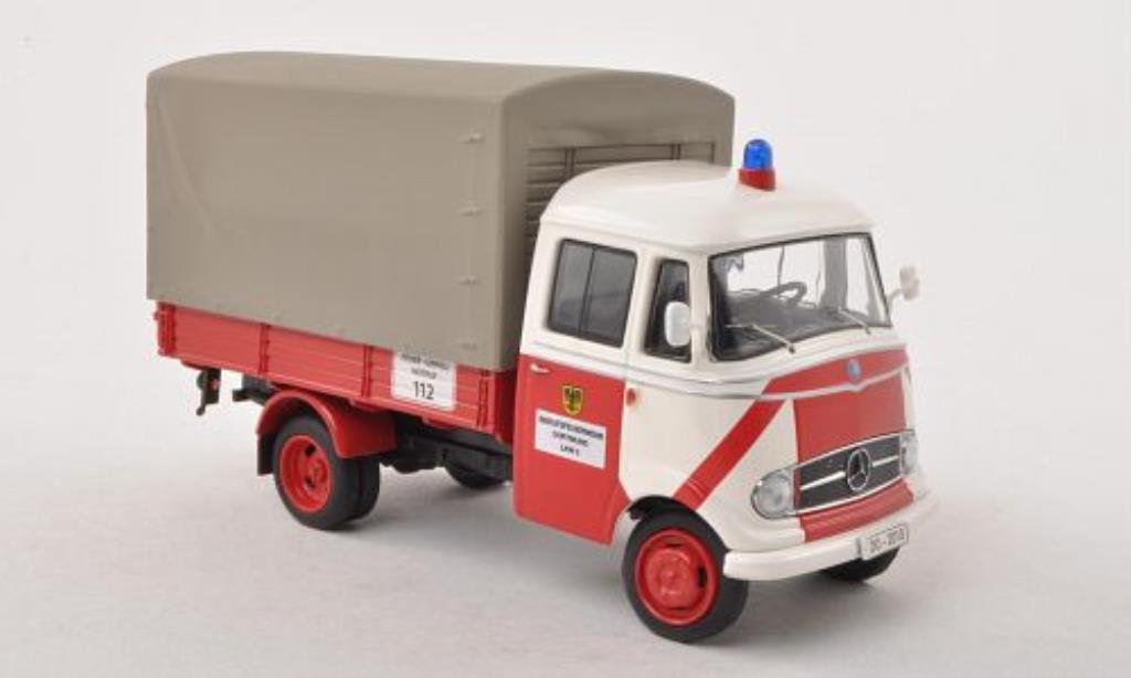 Mercedes L319 1/43 Schuco Pritsche/Plane Brandweer Dortmund modelauto