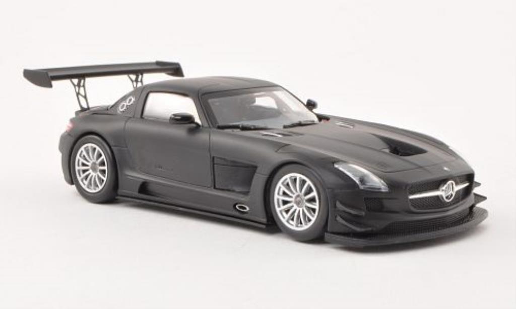 Mercedes SLS 1/43 Minichamps AMG GT3 matt-zwart Plain Body Version 2011 modelauto