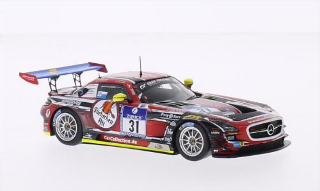 Mercedes SLS 1/43 Spark AMG GT3 No.31 Car Collection Motorsport Fuchschen Alt 24h Nurburgring 2014 /H.Fellbermayr modelauto