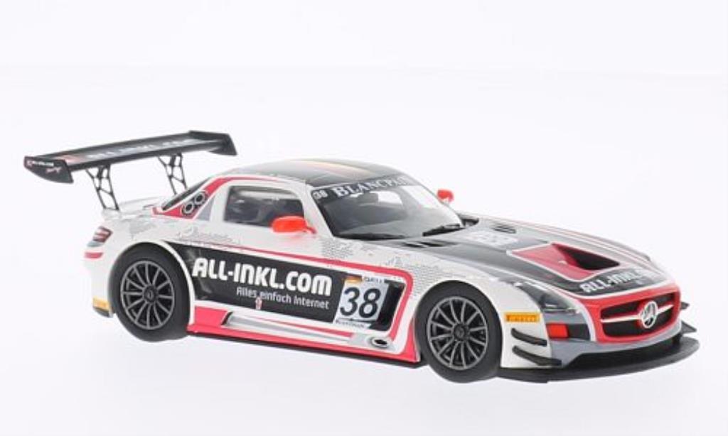 Mercedes SLS 1/43 Minichamps AMG GT3 No.38 All-Inkl.Com. Munnich Motorsport FIA GT1 Weltmeister 2012 /Winkelhock modelauto