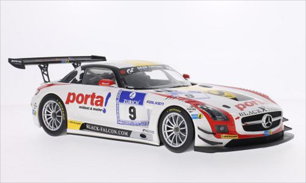 Mercedes SLS 1/18 Minichamps AMG GT3 No.9 Black Falcon Porta 24h Nurburgring 2013 /K.Thiim modelauto