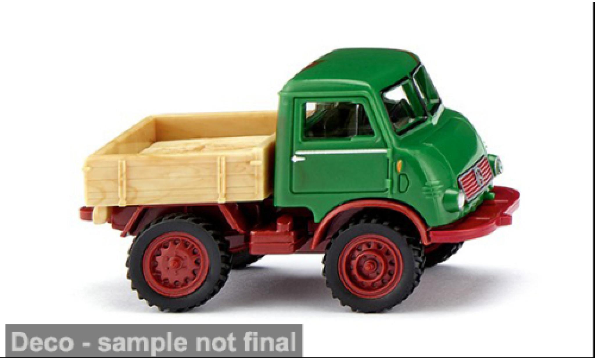 Mercedes Unimog 1/87 Wiking U401 groen/rood 1950 1:87 modelauto