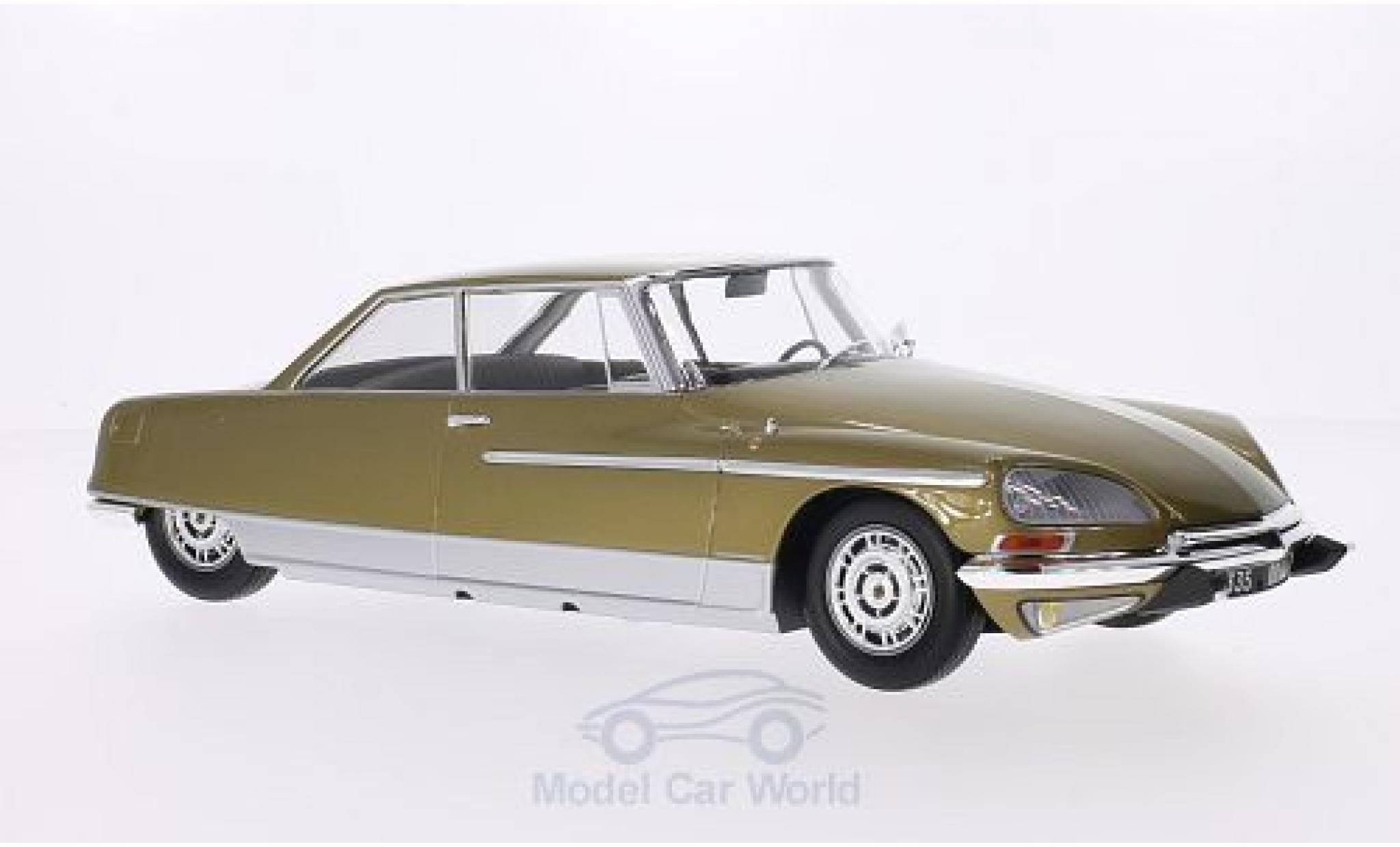 Citroen DS 21 1/18 Metal 18 21 Henri Chapron Le Leman metallic beige 1968 mit Beleuchtung (Batterien nicht enthalten) modelauto
