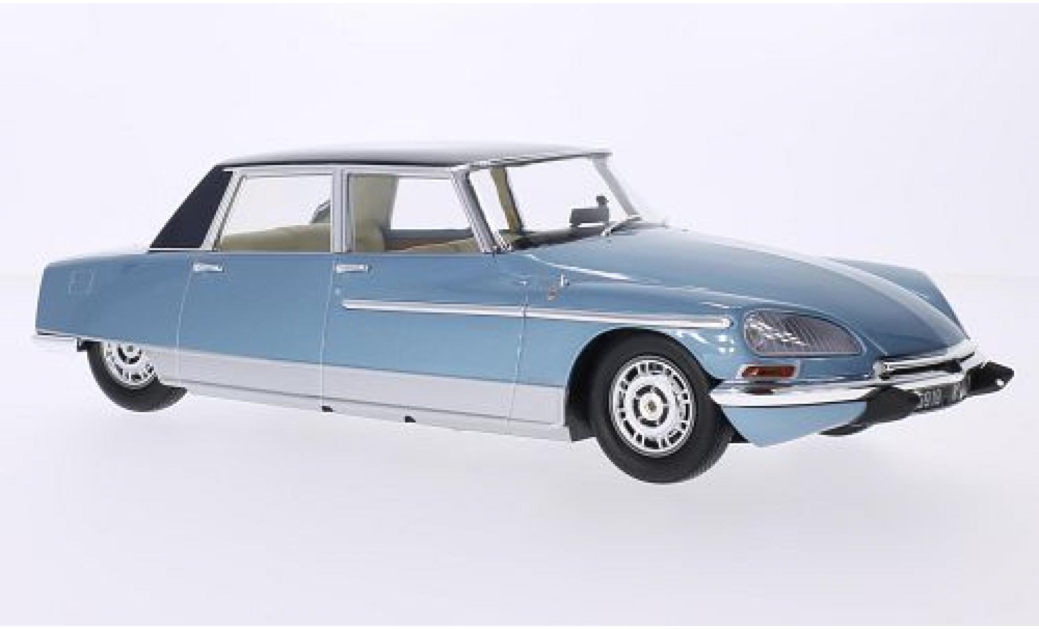 Citroen DS 1/18 Metal 18 21 Henri Chapron Lorraine metallic blauw 1969 avec Beleuchtung (Batterien nicht enthalten) modelauto
