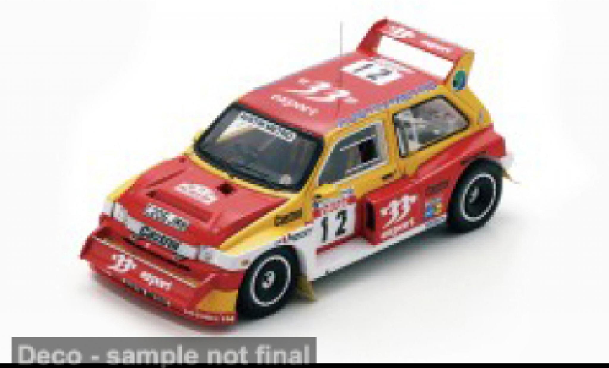 MG Metro 1/43 Spark 6R4 Tour de Corse 1986 #12 D.Auriol/B.Occelli 1:43 modelauto