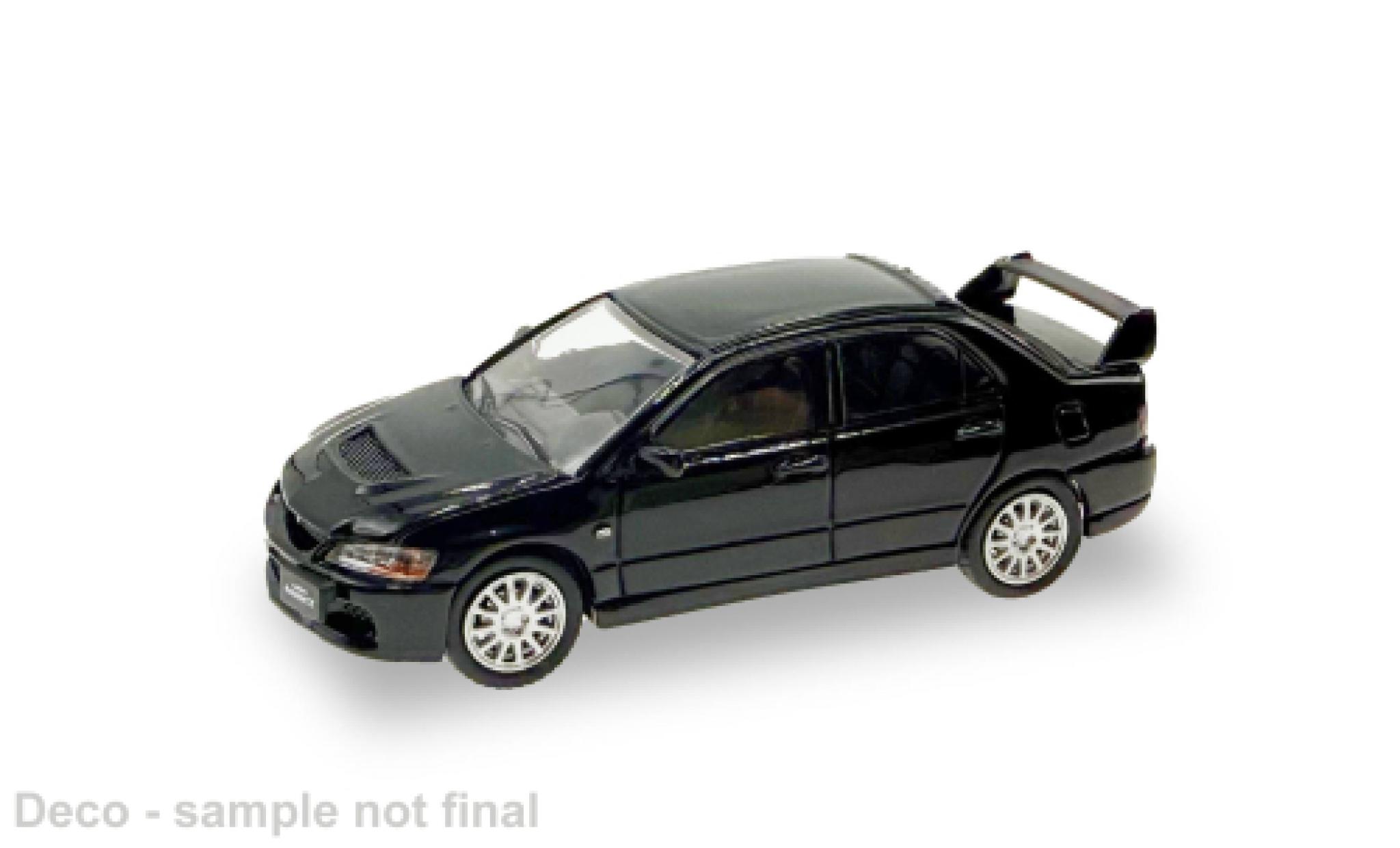 Mitsubishi Lancer 1/87 Micro City 87 Evo IX zwart 1:87 modelauto