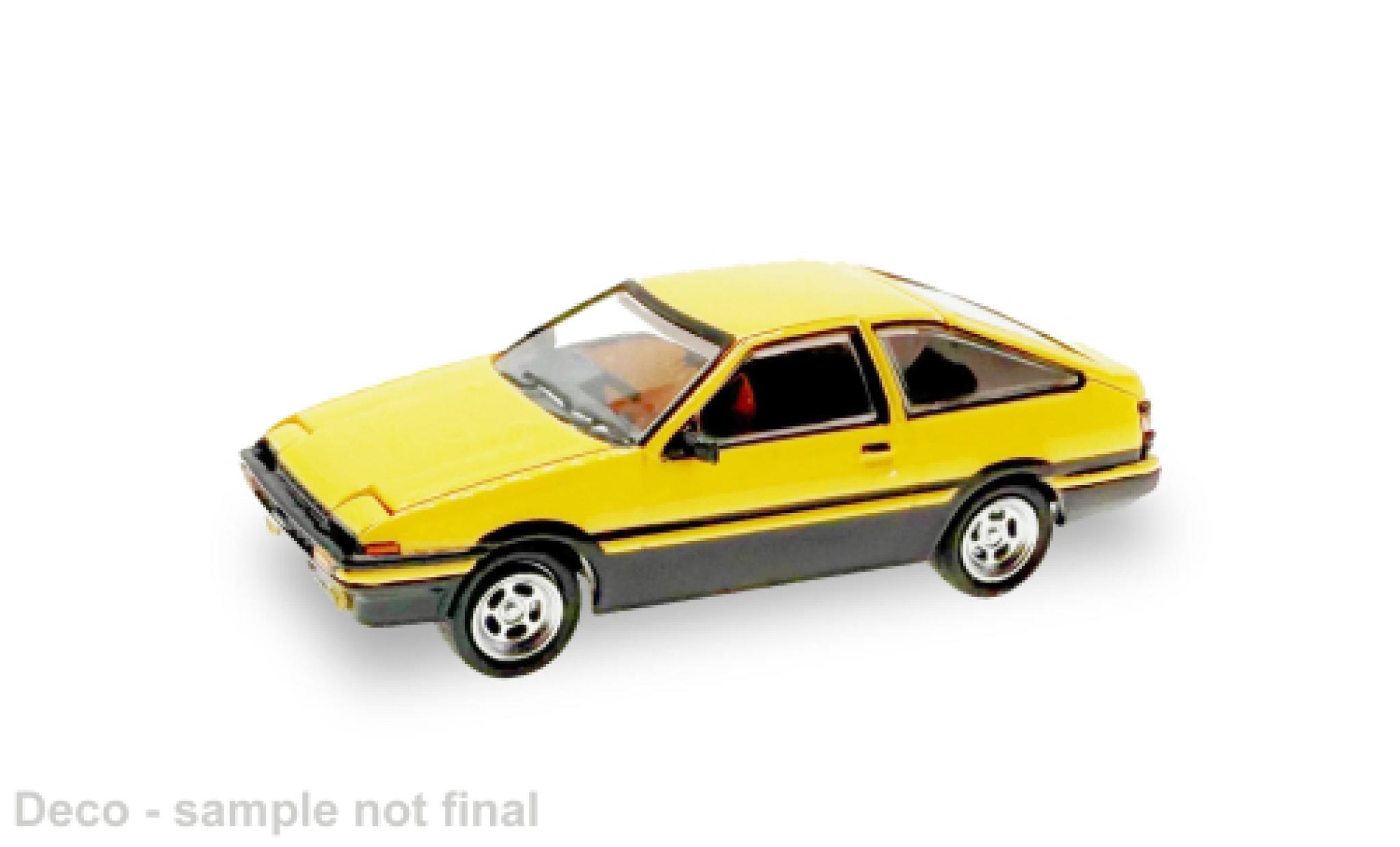 Toyota Corolla 1/87 Micro City 87 (AE86) geel 1:87 modelauto