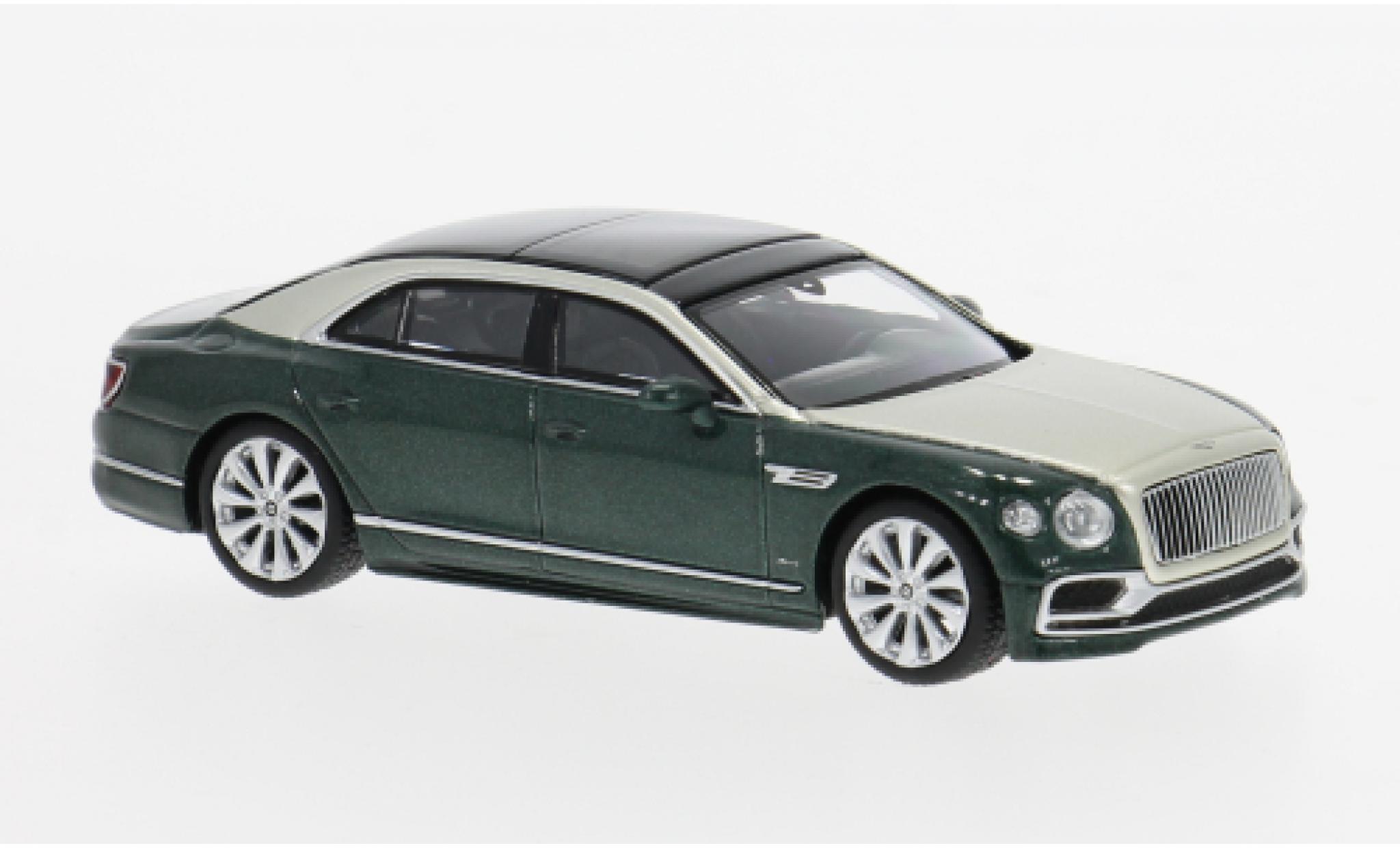 Bentley Flying Spur 1/64 Mini GT groen/beige 1:64 modelauto