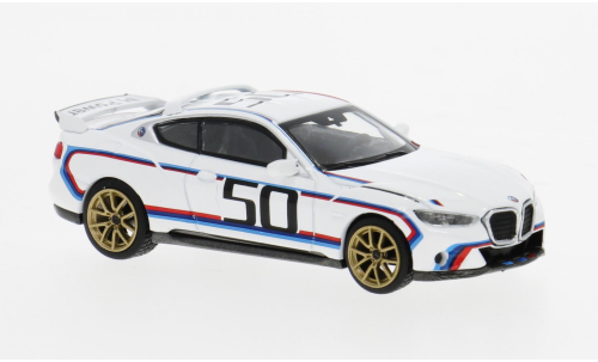 Bmw 3.0 1/64 Mini GT CSL wit/Dekor 1:64 modelauto