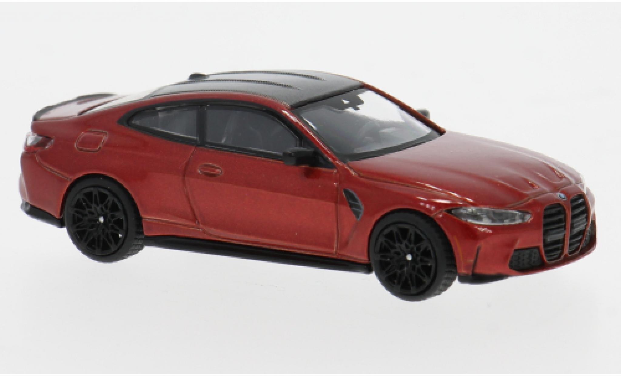 Bmw M4 1/64 Mini GT Competition (G82) oranje 1:64 modelauto