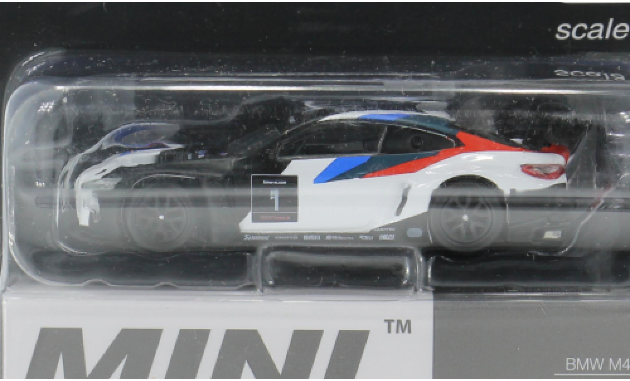 Bmw M4 1/64 Mini GT GT3 wit/Dekor 2021 1:64 modelauto