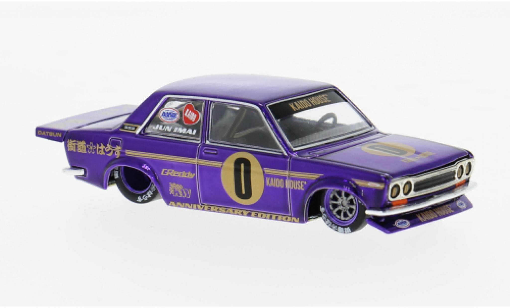 Datsun 510 1/64 Mini GT Pro Street Anniversary Edition paars 1:64 modelauto