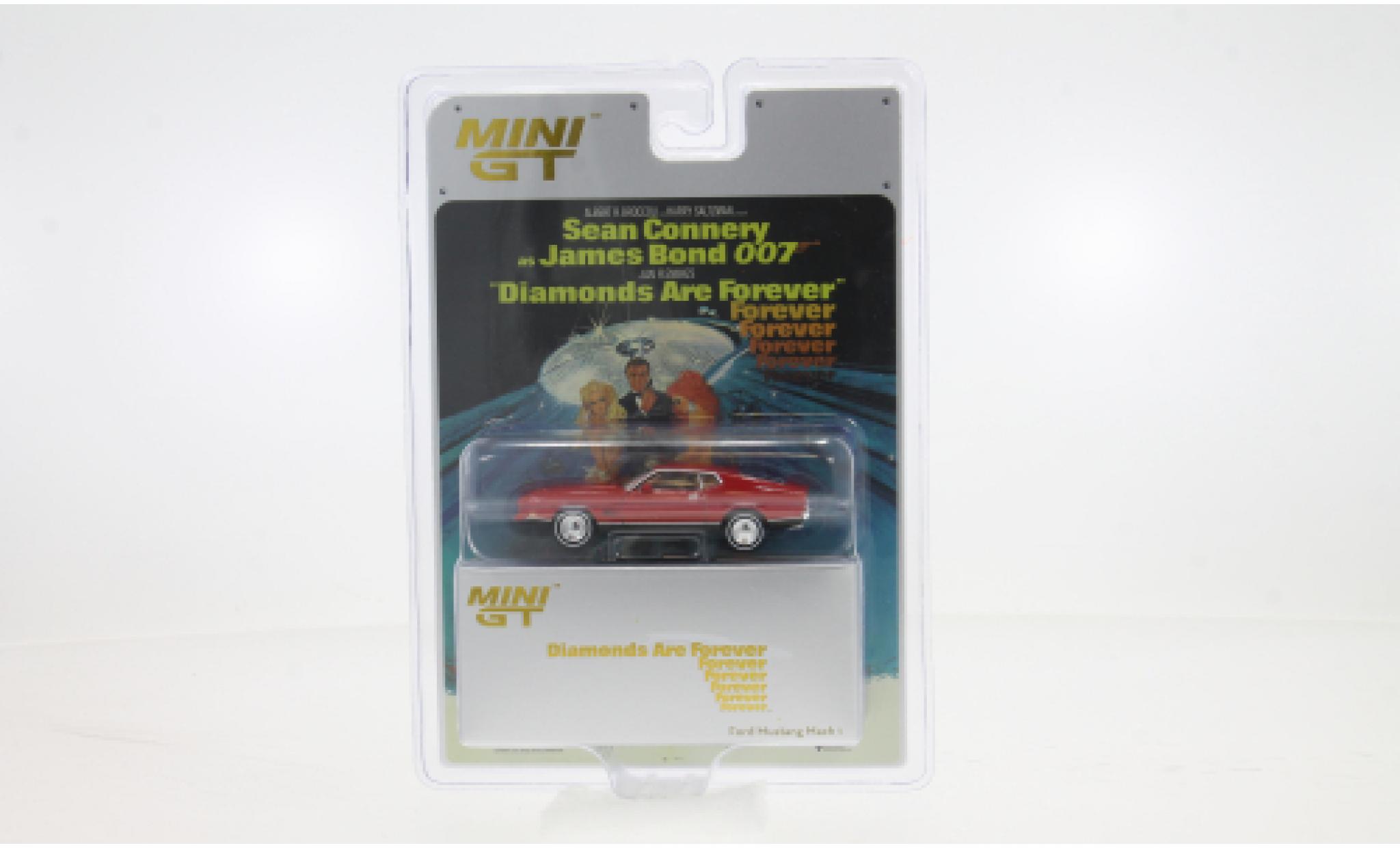 Ford Mustang 1/64 Mini GT Mach 1 rood 1:64 modelauto