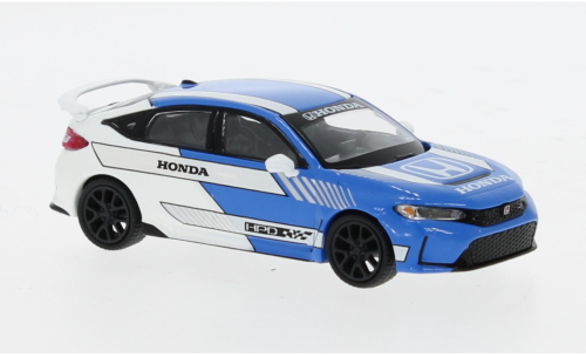 Honda Civic 1/64 Mini GT Type R blauw/wit 2023 1:64 modelauto