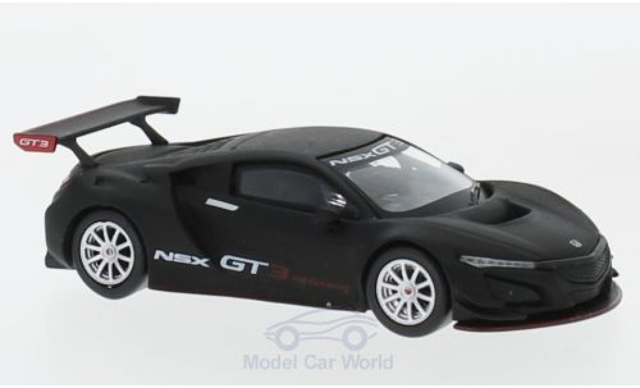 Honda NSX 1/64 Mini GT GT3 matt-zwart Presentation modelauto