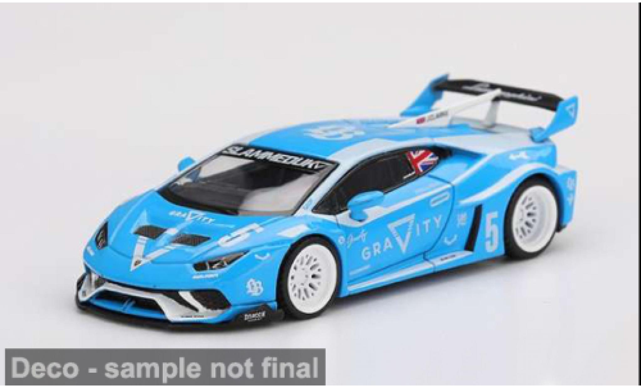 Lamborghini Huracan 1/64 Mini GT LB-Works GT Gravity blauw 2024 1:64 modelauto