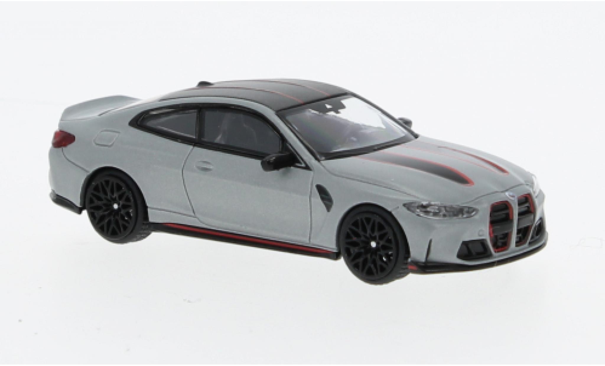 Bmw M4 1/64 Mini GT CSL (G82) metallic grijs clair modelauto