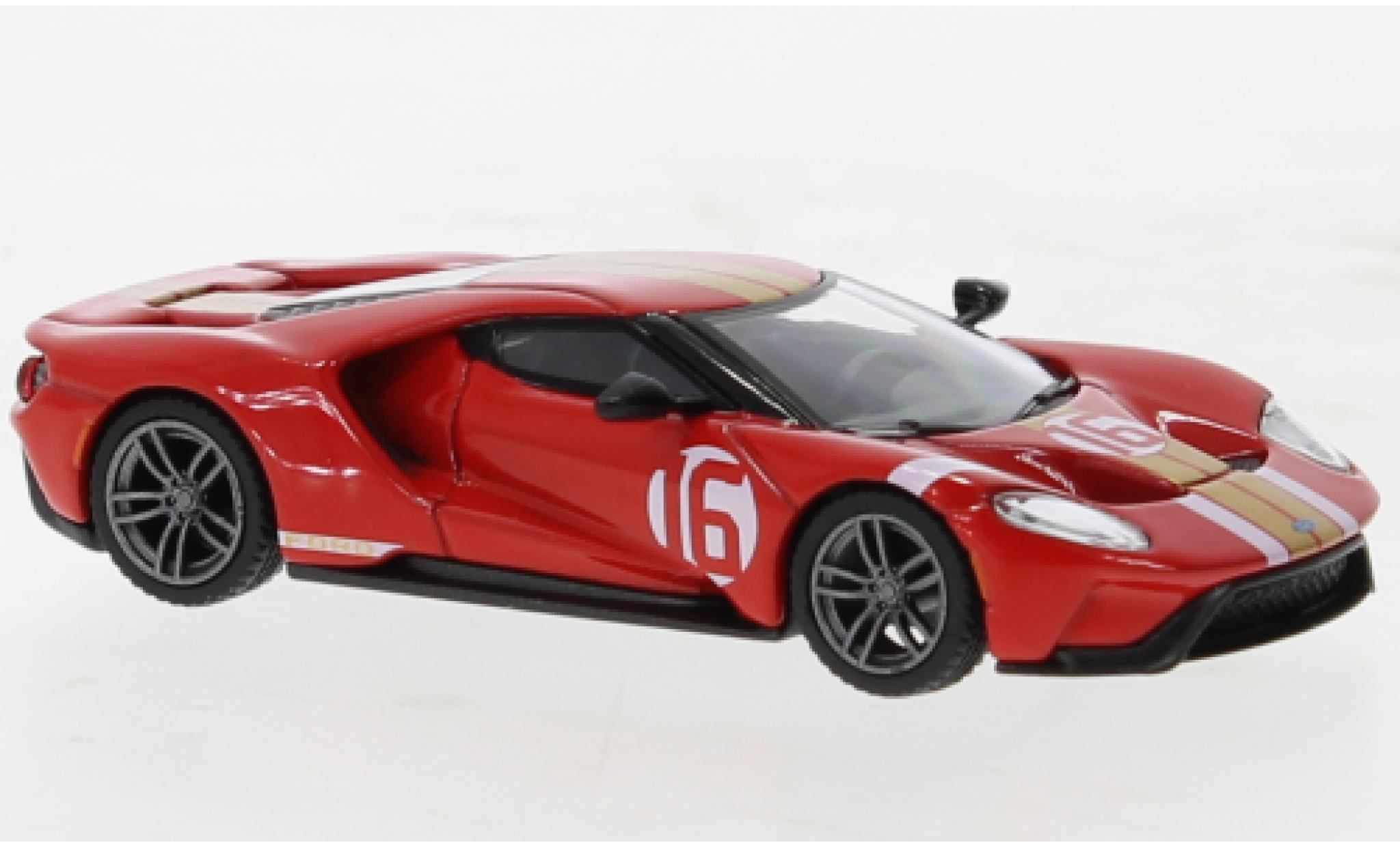 Ford GT 1/64 Mini GT Heritage Edition rood/dor&eacute; modelauto