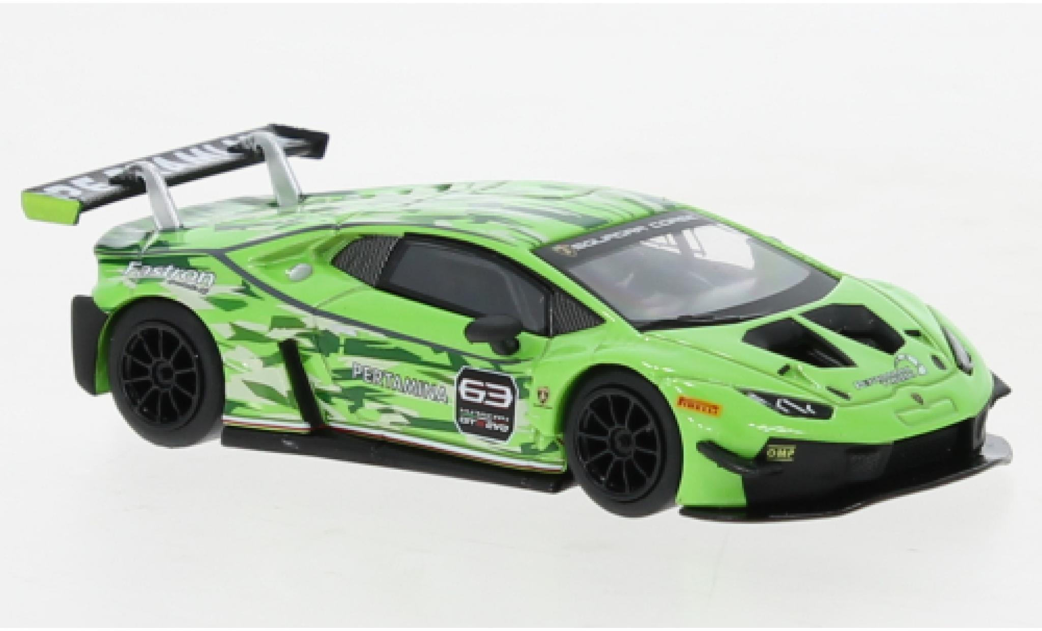 Lamborghini Huracan 1/64 Mini GT GT3 Evo groen modelauto