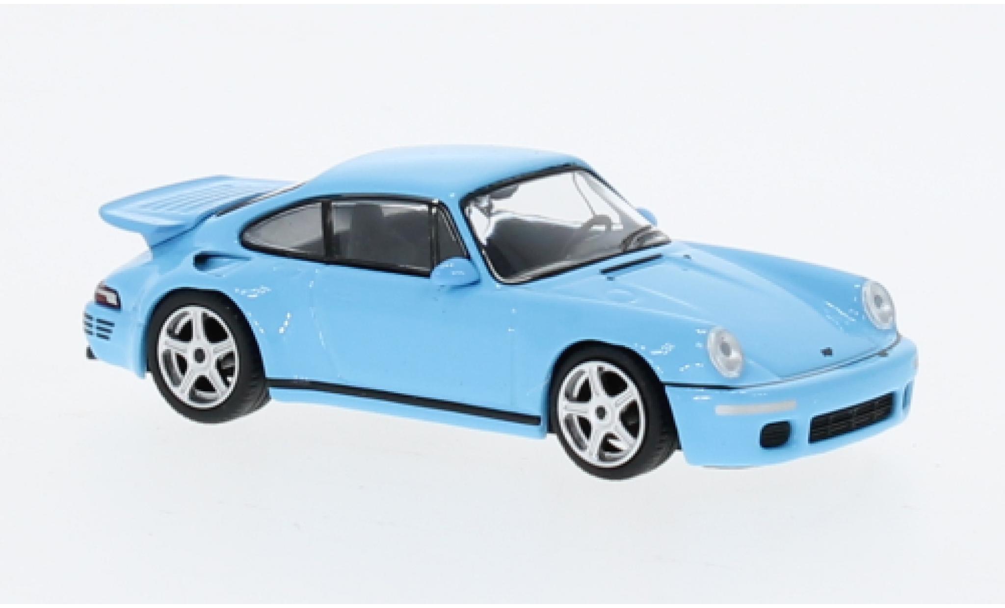 Ruf CTR 1/64 Mini GT Porsche RUF Anniversaire blauw clair modelauto