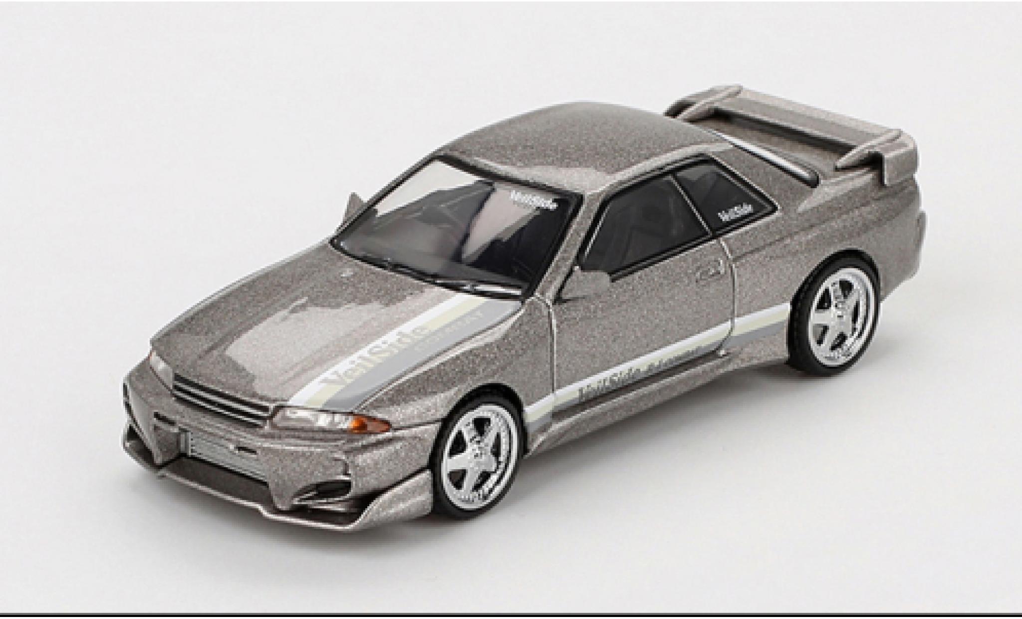 Nissan Skyline 1/64 Mini GT GT-R (R32) VeilSide Combat C-I grijs 2011 1:64 modelauto