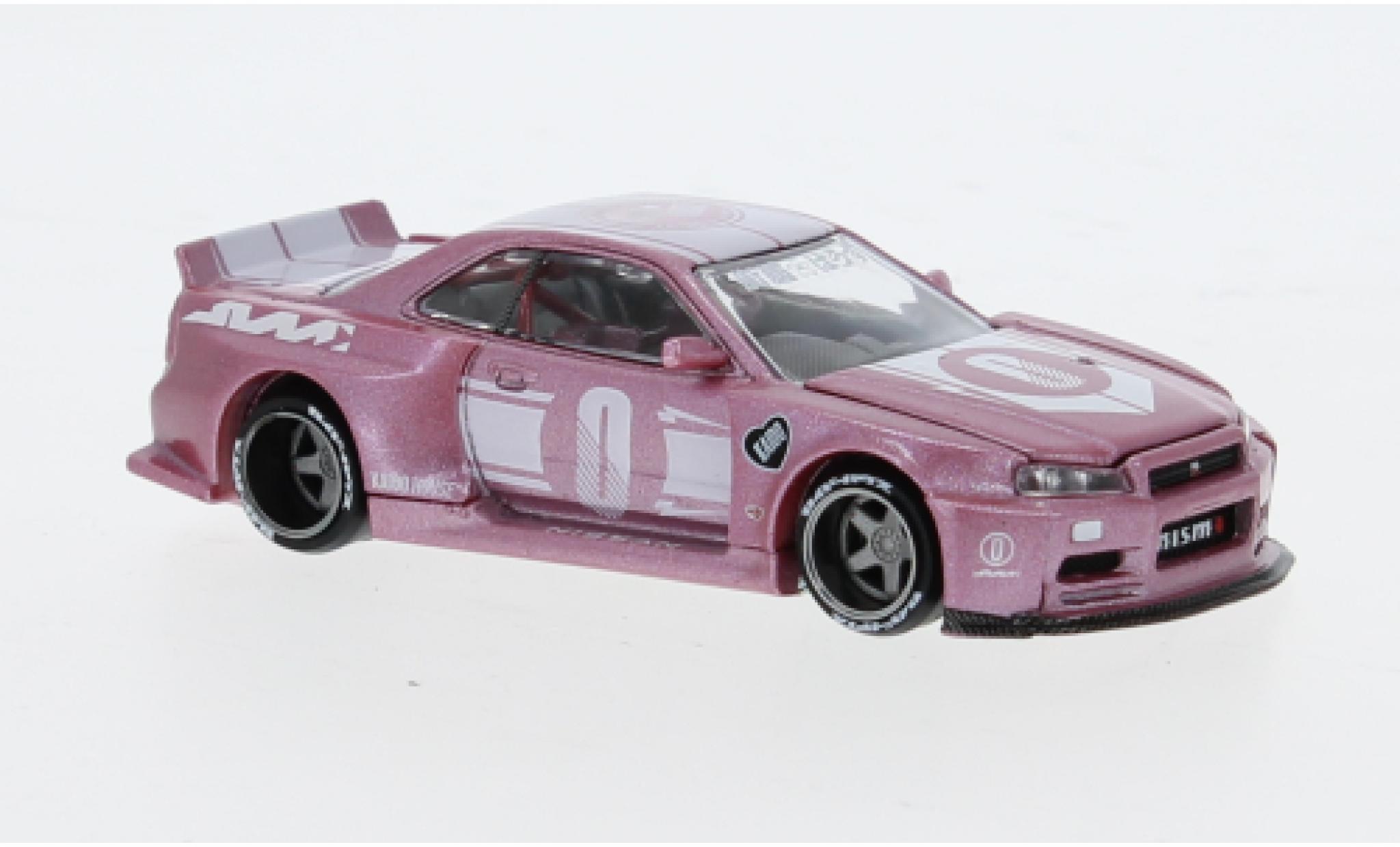 Nissan Skyline 1/64 Mini GT GT-R (R34) pink 1:64 modelauto
