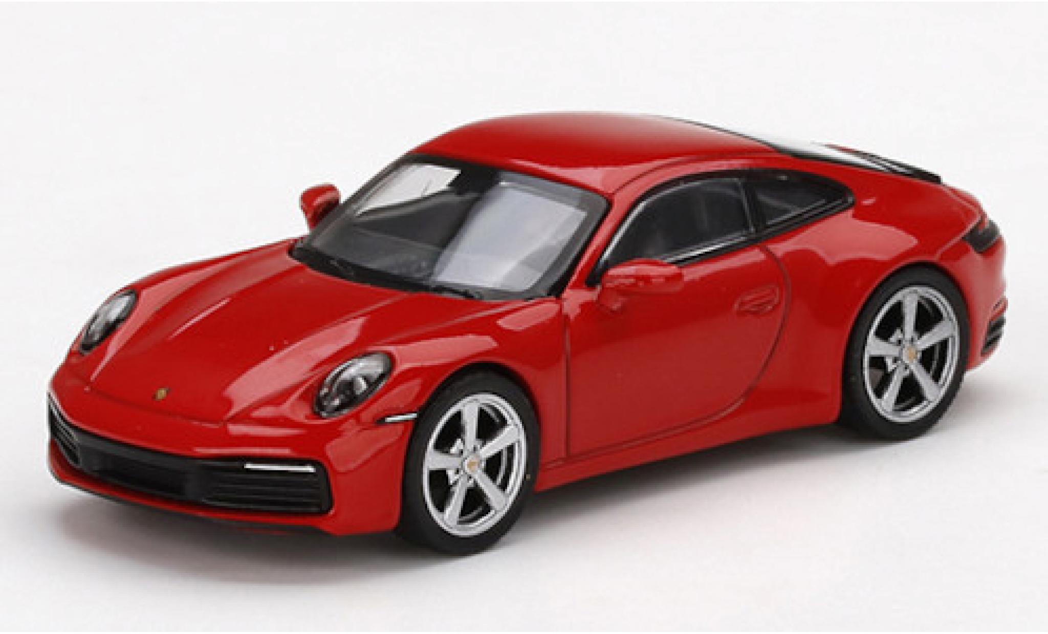 Porsche 992 4S 1/64 Mini GT 911 () Carrera 4S rood modelauto