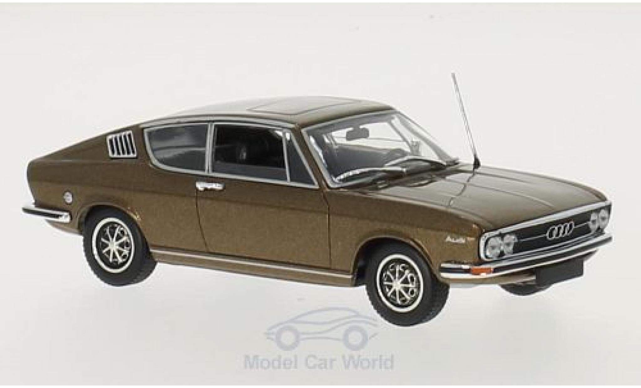 Audi 100 1/43 Minichamps Coupe metallic bruin 1969 modelauto