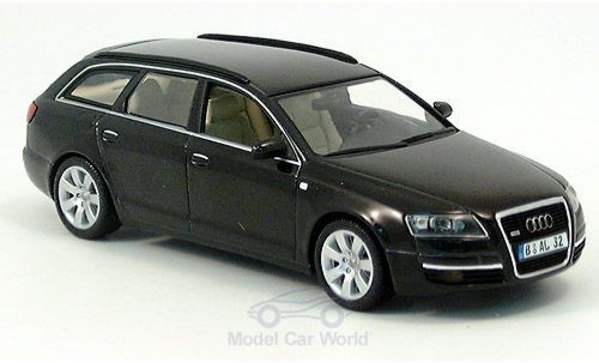 Audi A6 1/43 Minichamps Avant zwart 2004 ohne Vitrine modelauto