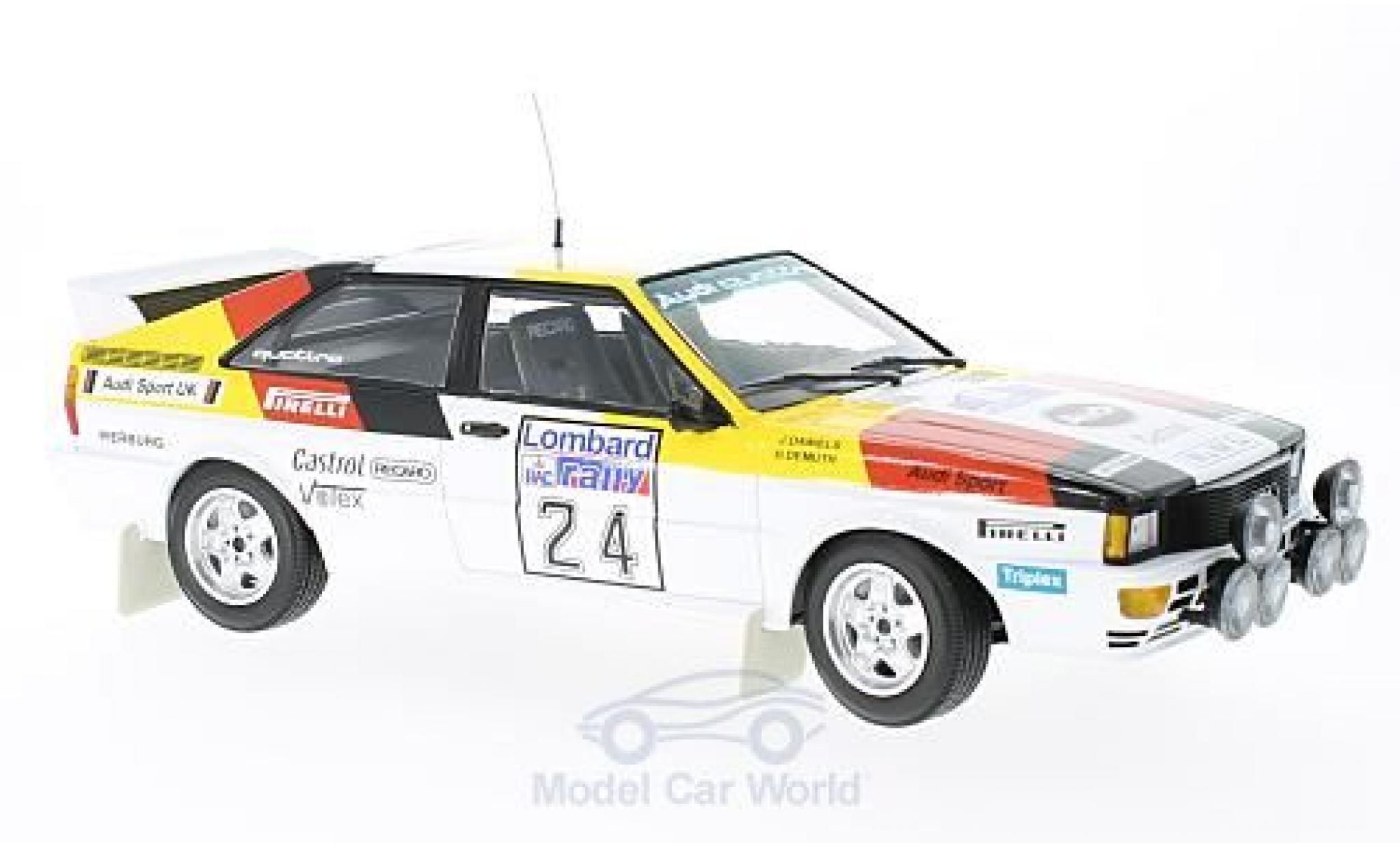 Audi Quattro 1/18 Minichamps quattro No.24 Sport Rallye WM RAC Rallye 1982 H.Demuth/J.Daniels modelauto