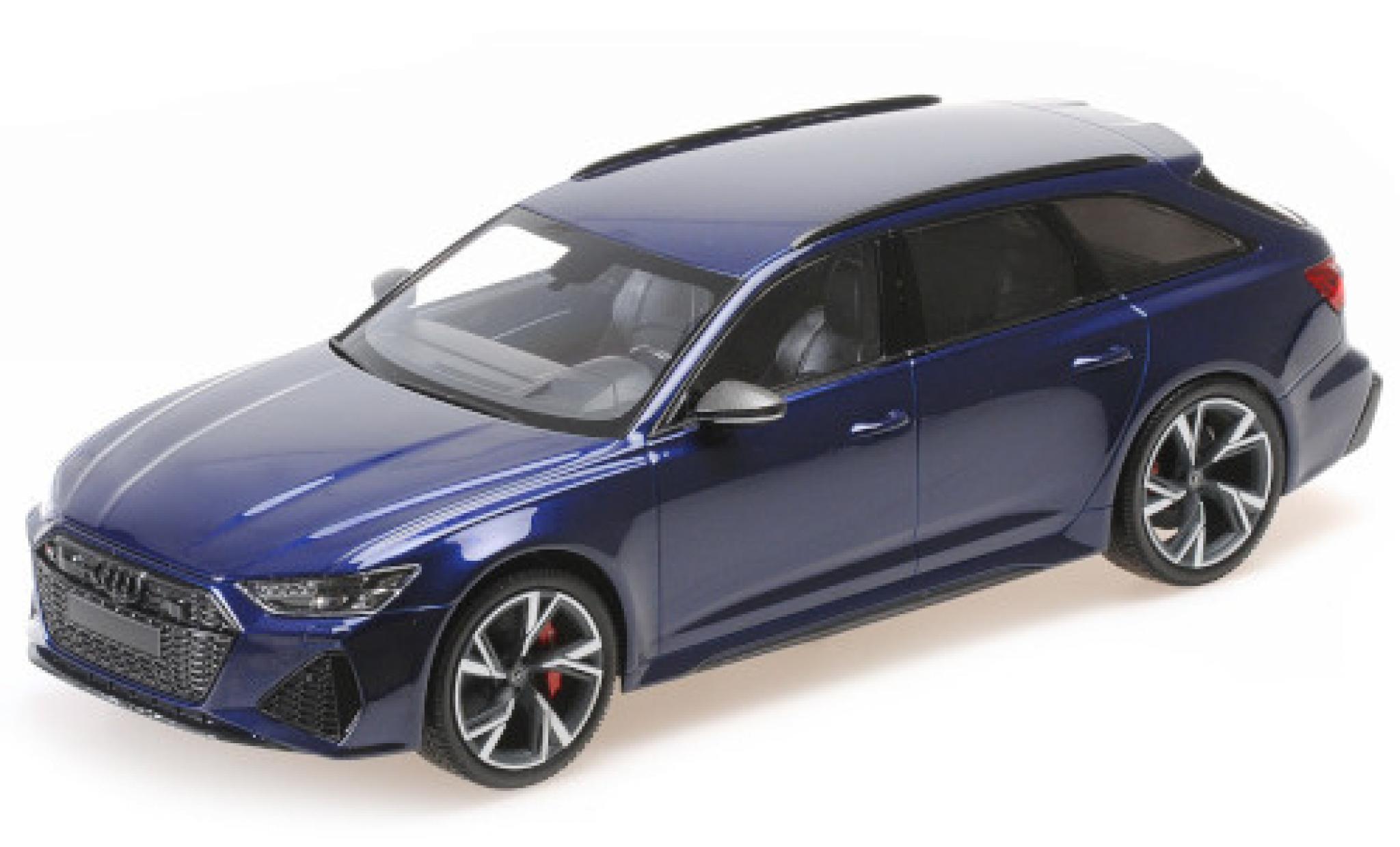 Audi RS6 1/43 Minichamps Avant (C8) metallic blauw 2019 modelauto