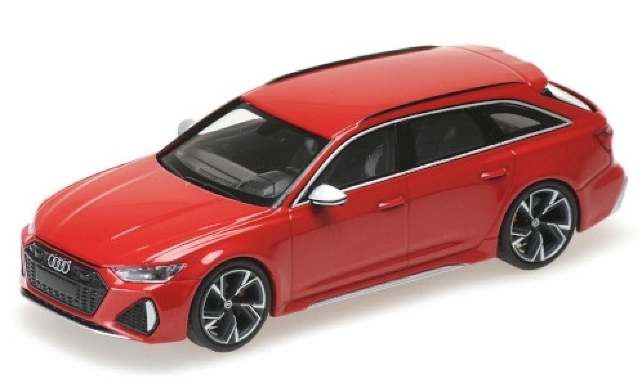 Audi RS6 1/43 Minichamps Avant (C8) metallic rood 2019 modelauto