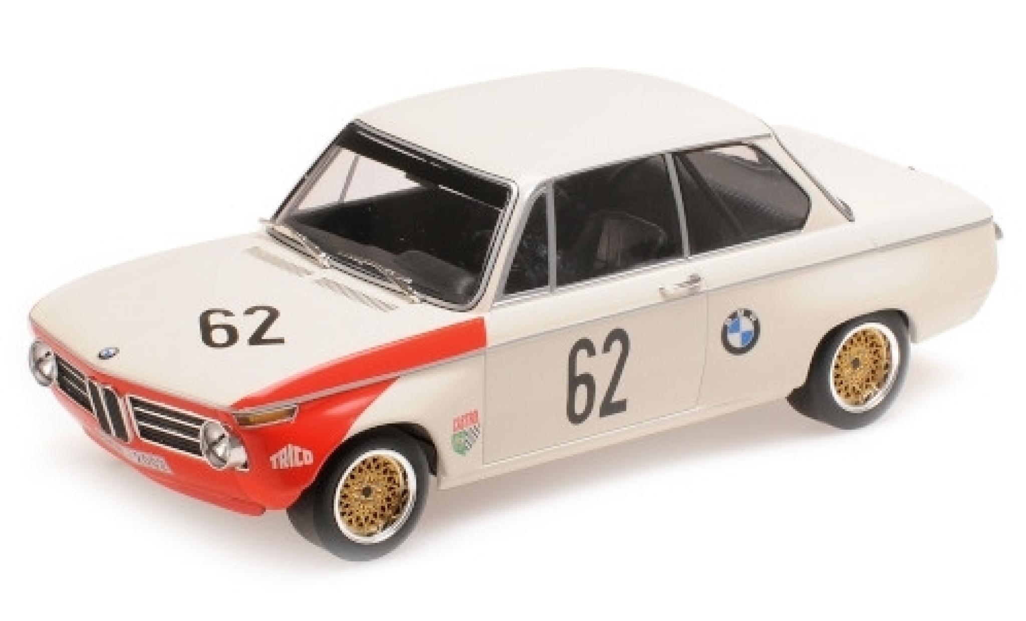 Bmw 2002 1/18 Minichamps tiK No.62 AG Guards International Trophy Brands Hatch 1969 A.Hahne/D.Quester modelauto