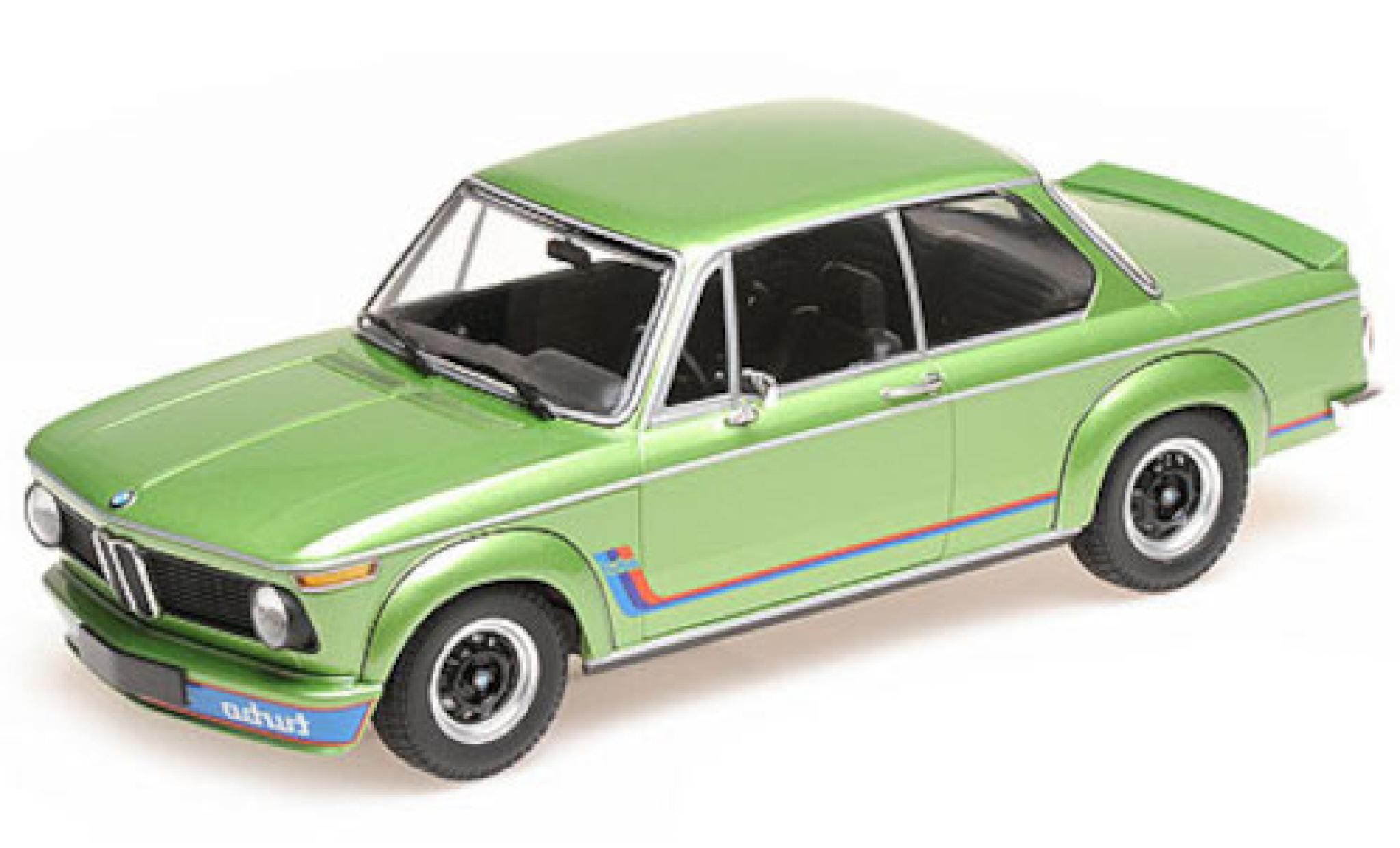 Bmw 2002 1/18 Minichamps Turbo metallic groen 1972 modelauto