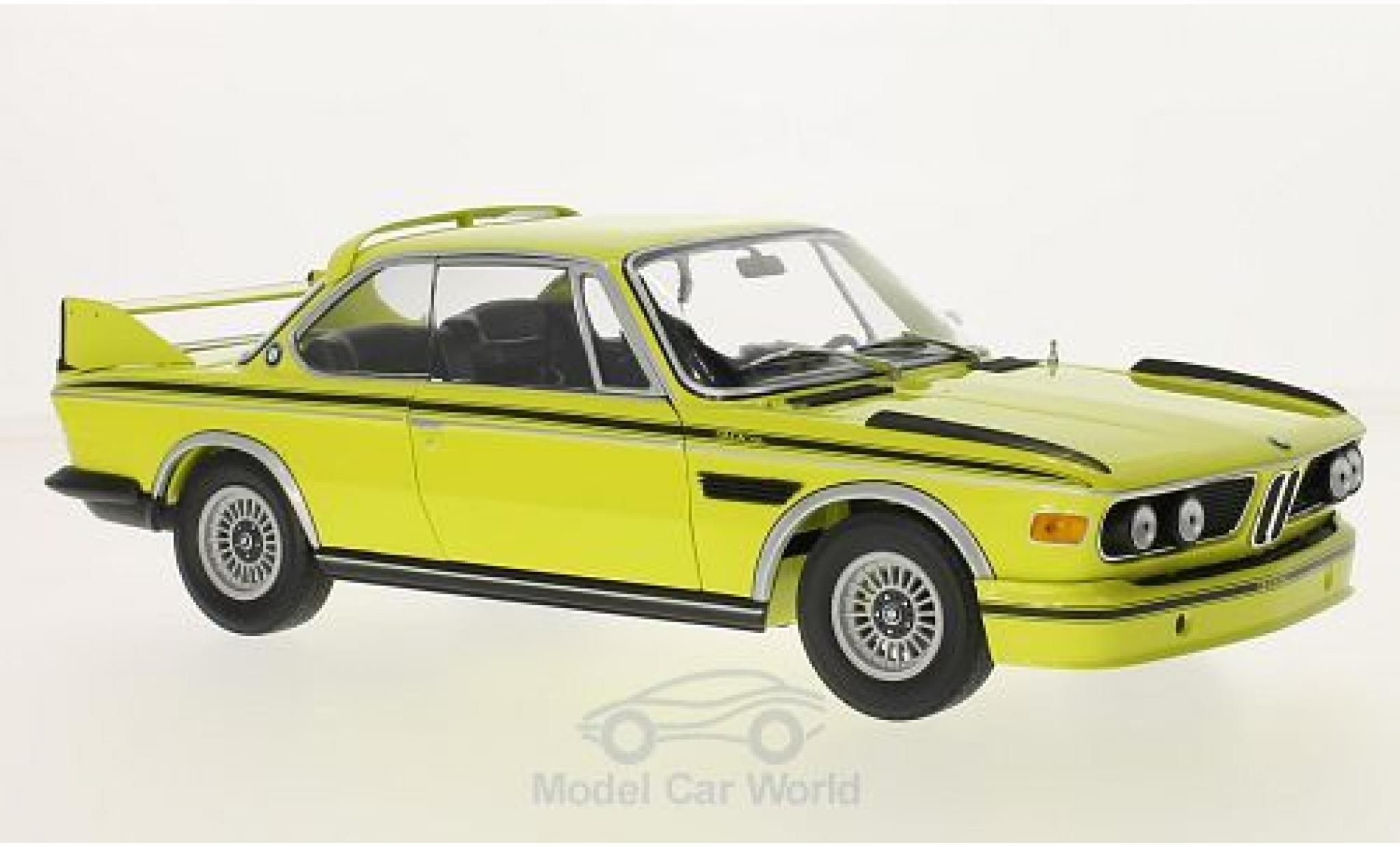 Bmw 3.0 S 1/18 Minichamps CSL (E9) geel/Dekor 1972 modelauto