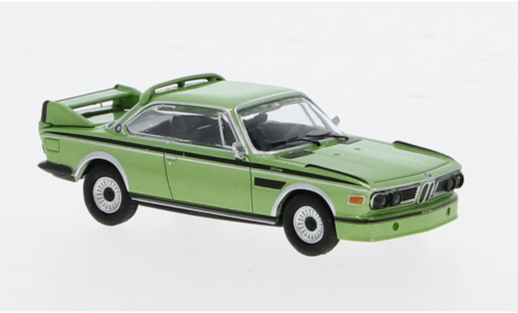 Bmw 3.0 1/87 Minichamps CSL metallic groen 1973 1:87 modelauto