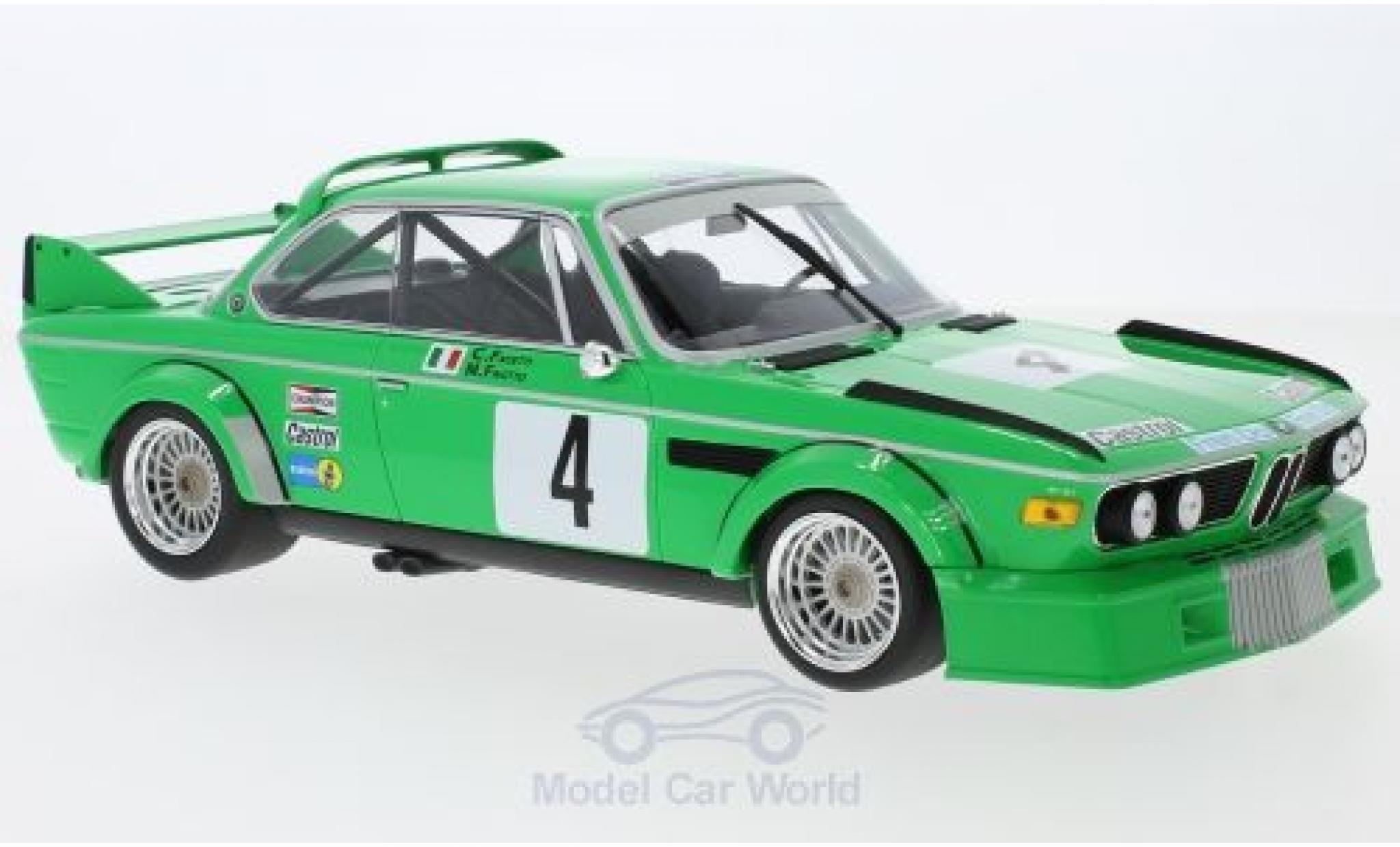 Bmw 3.0 S 1/18 Minichamps CSL No.4 Jolly Club Milano ETCC Zandvoort Trophy 1979 M.Finotto/C.Facetti modelauto