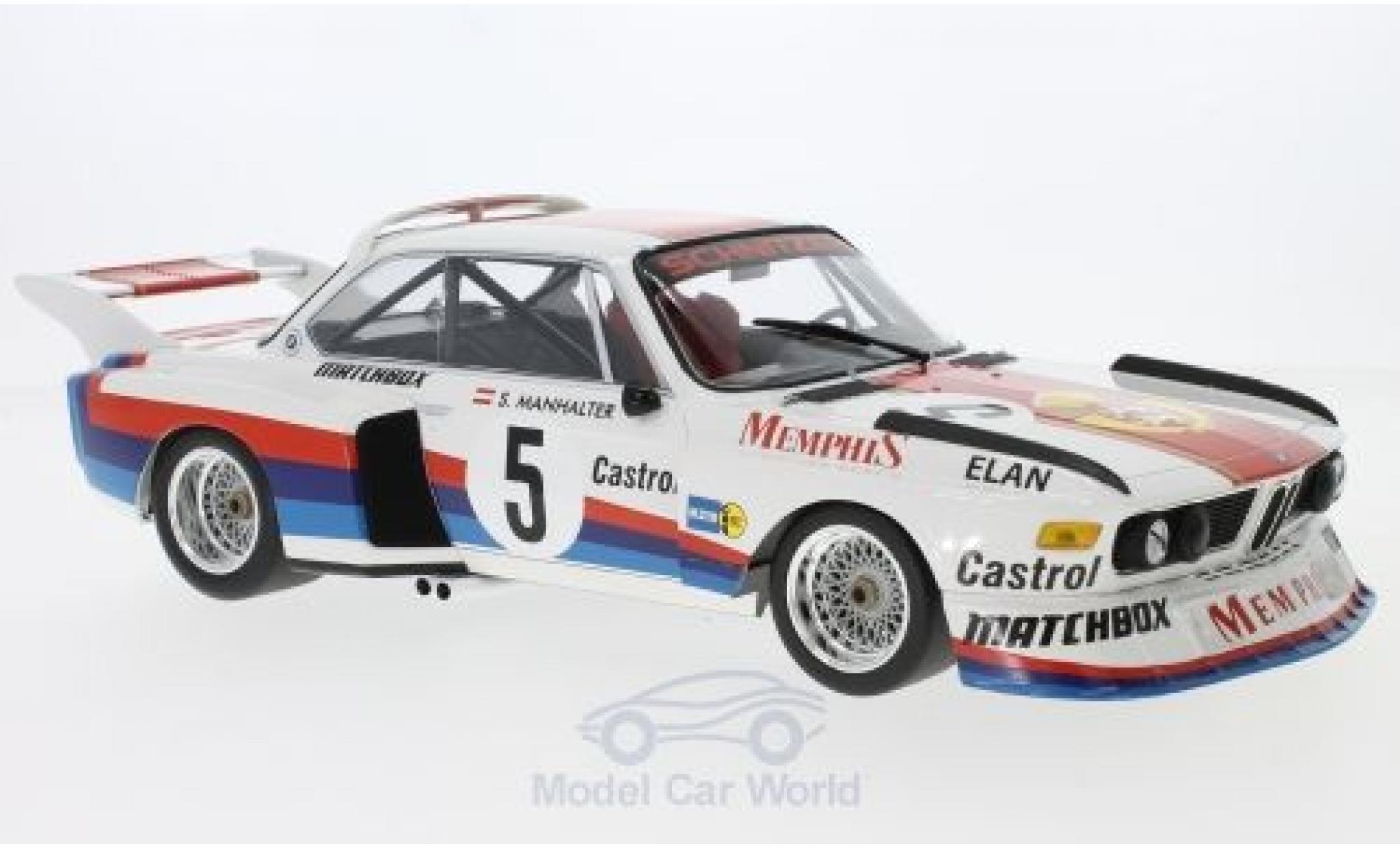 Bmw 3.5 1/18 Minichamps CSL No.5 Schnitzer Memphis Havirov International 1977 S.Manhalter modelauto