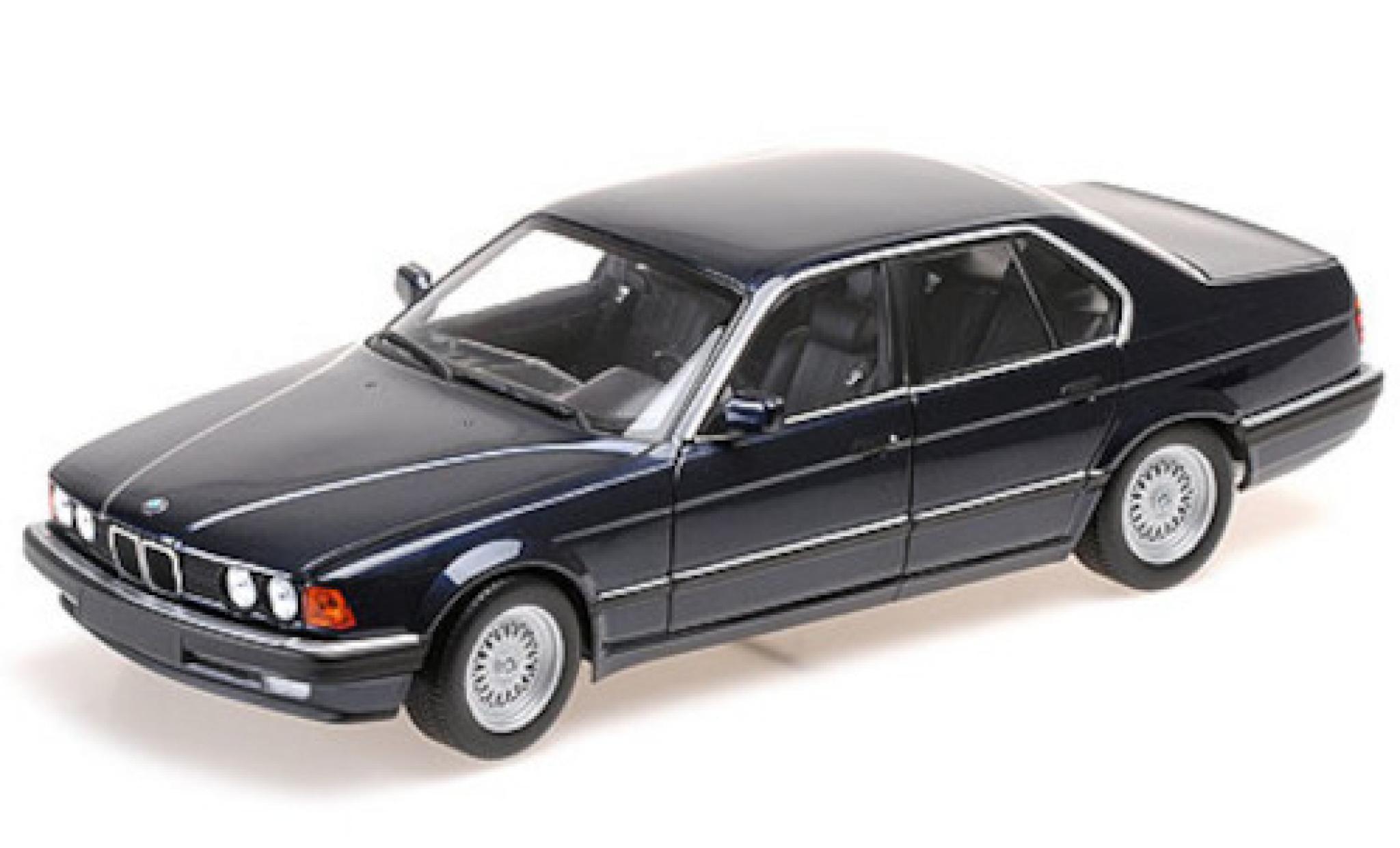 Bmw 730 1/18 Minichamps i (E32) metallic blauw 1986 modelauto