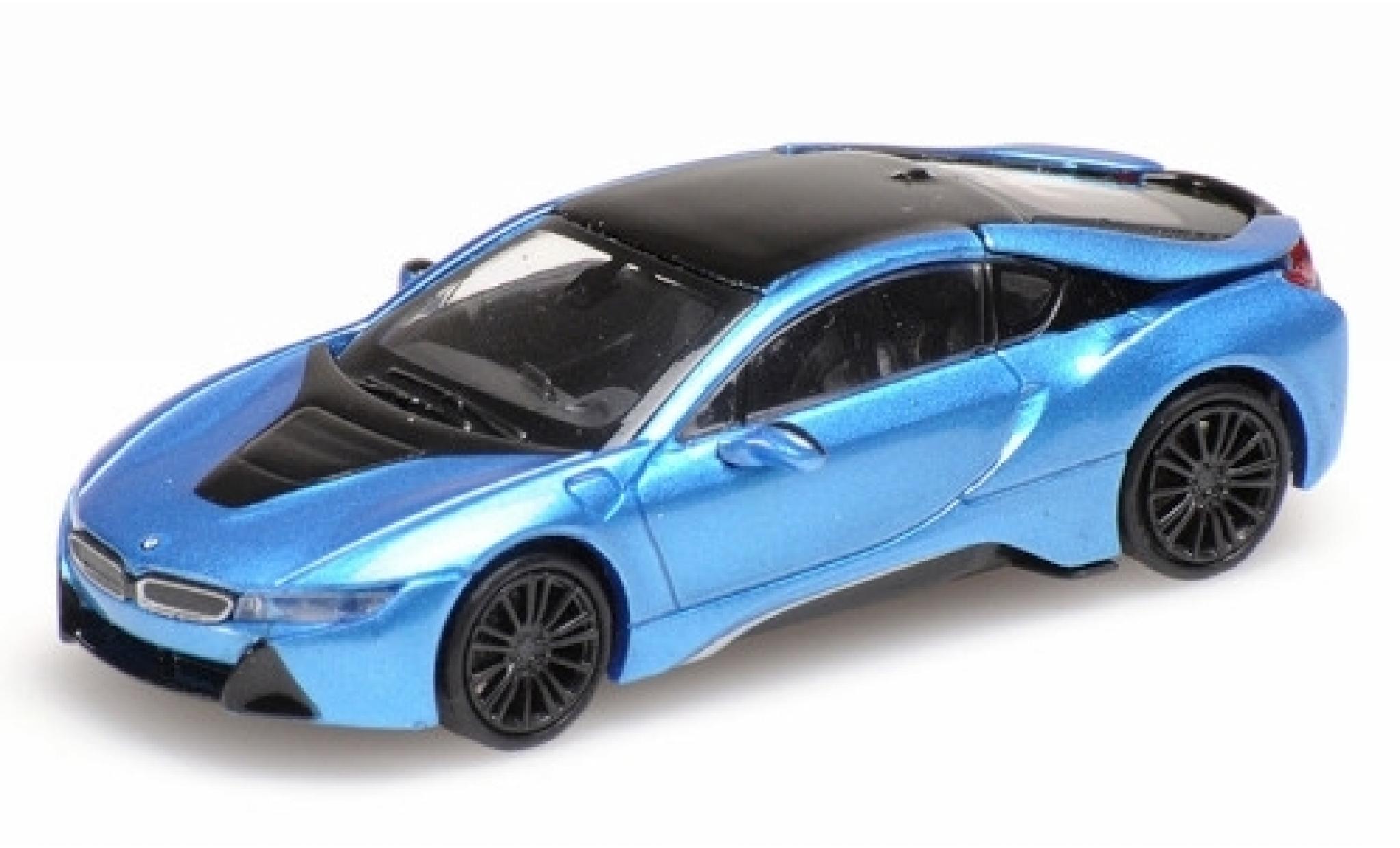 Bmw i8 1/87 Minichamps Coupe metallic blauw 2015 modelauto