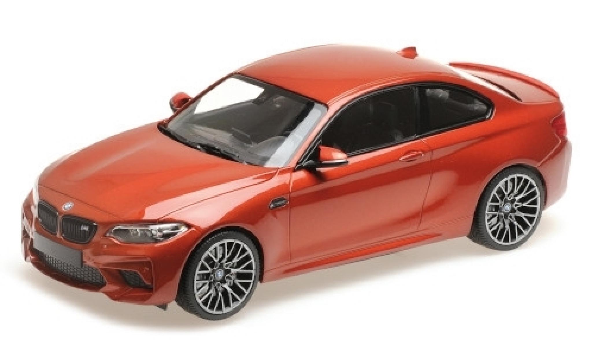 Bmw M2 1/18 Minichamps Competition metallic oranje 2019 modelauto