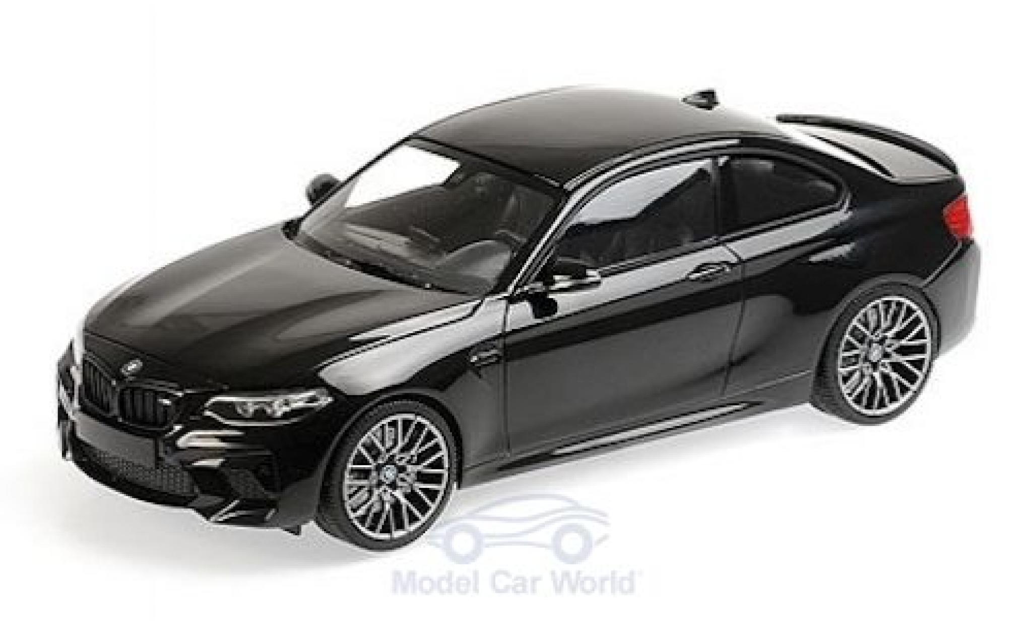 Bmw M2 1/18 Minichamps Competition metallic zwart 2019 modelauto