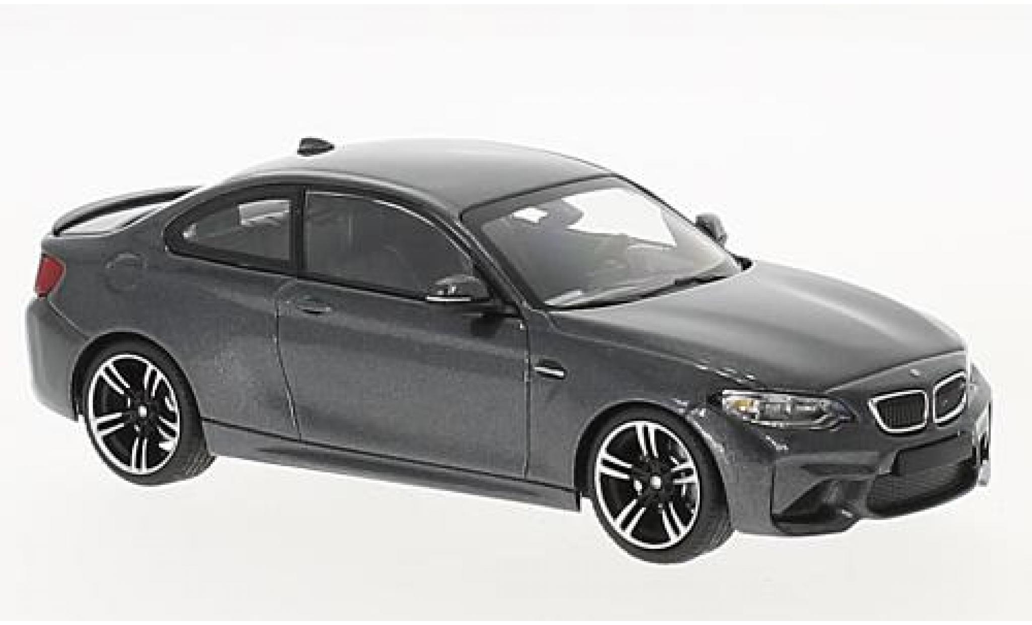Bmw M2 1/43 Minichamps (F87) metallic grijs 2016 modelauto