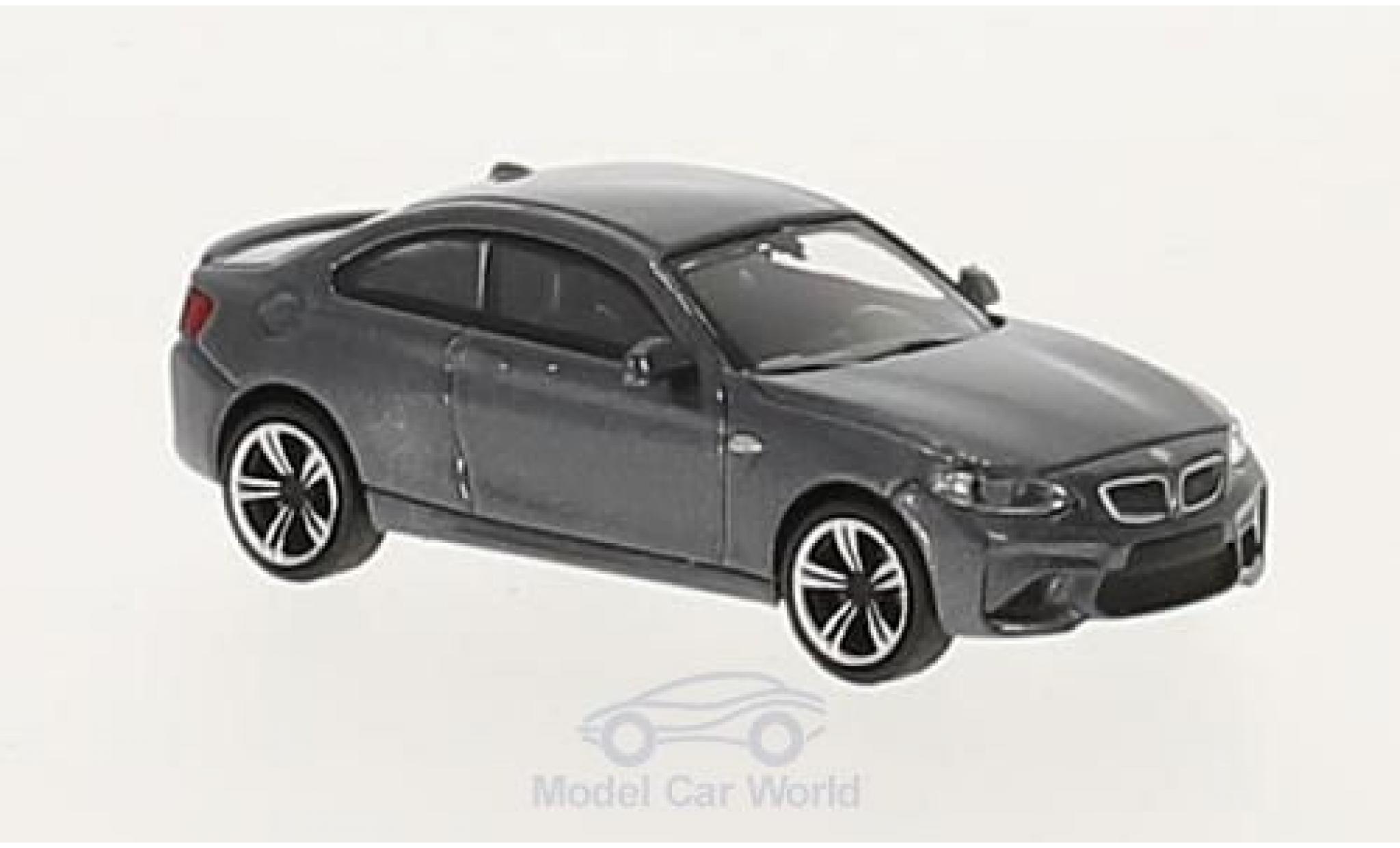 Bmw M2 1/87 Minichamps metallic grijs 2016 modelauto