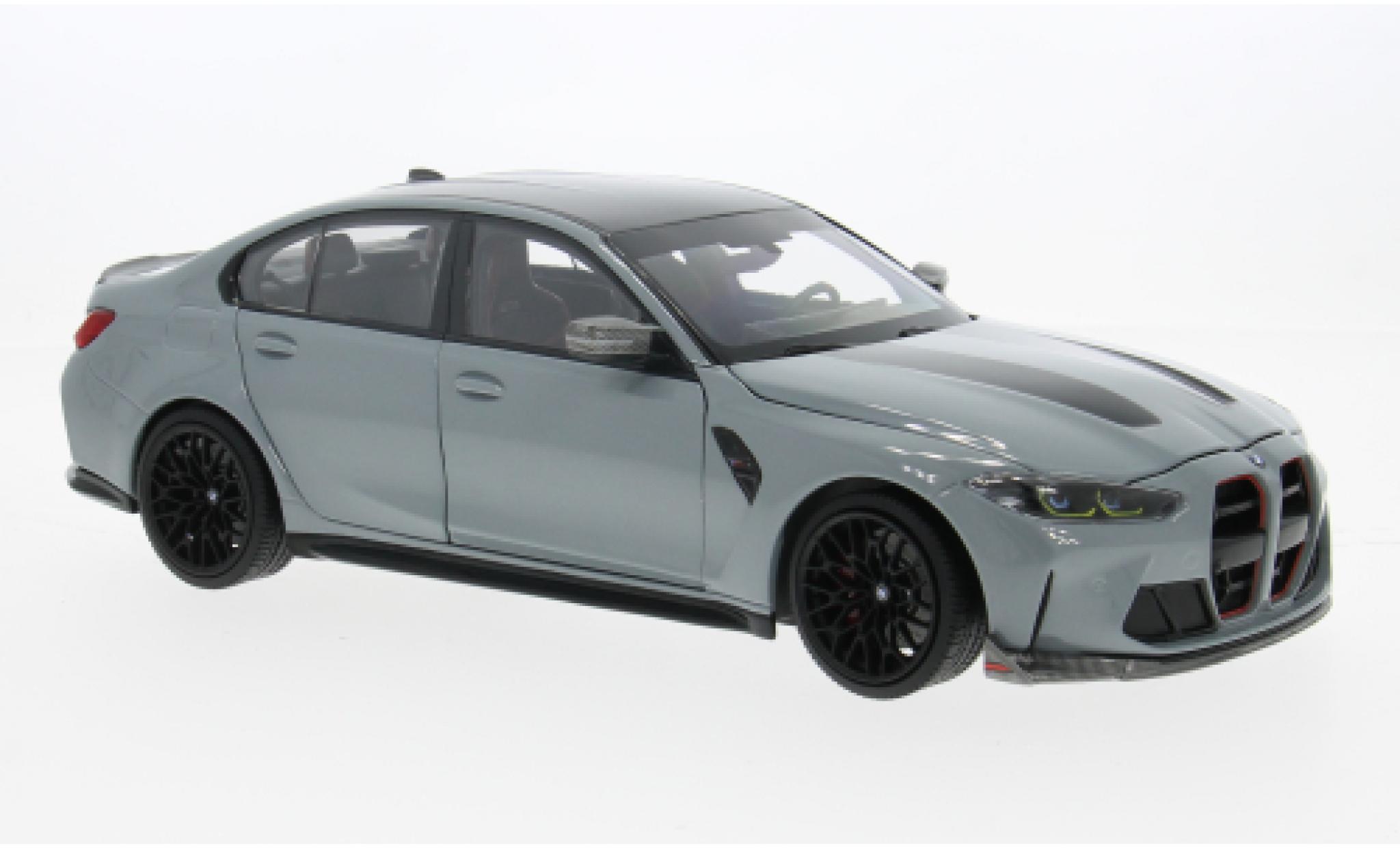 Bmw M3 1/18 Minichamps CS metallic grijs 2023 1:18 modelauto